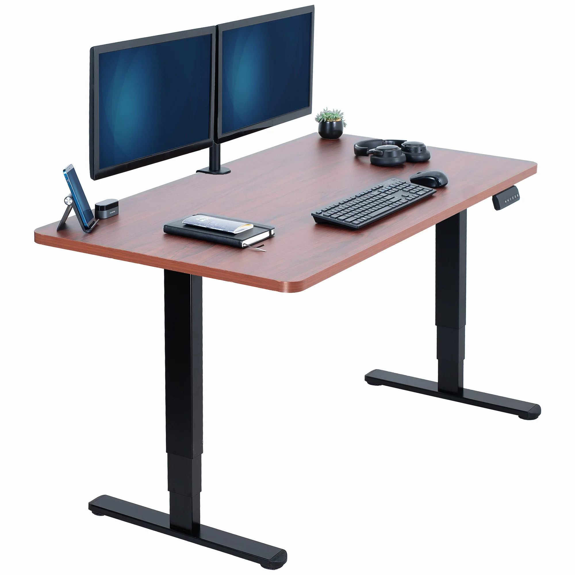 2B Solid Top Series - Dual Motor Electric Desk with Push Button Memory Controller - Image 12