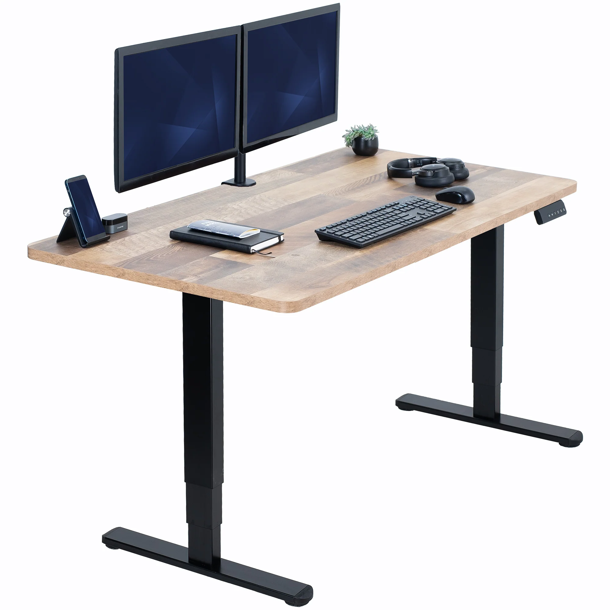 2B Solid Top Series - Dual Motor Electric Desk with Push Button Memory Controller - Image 18