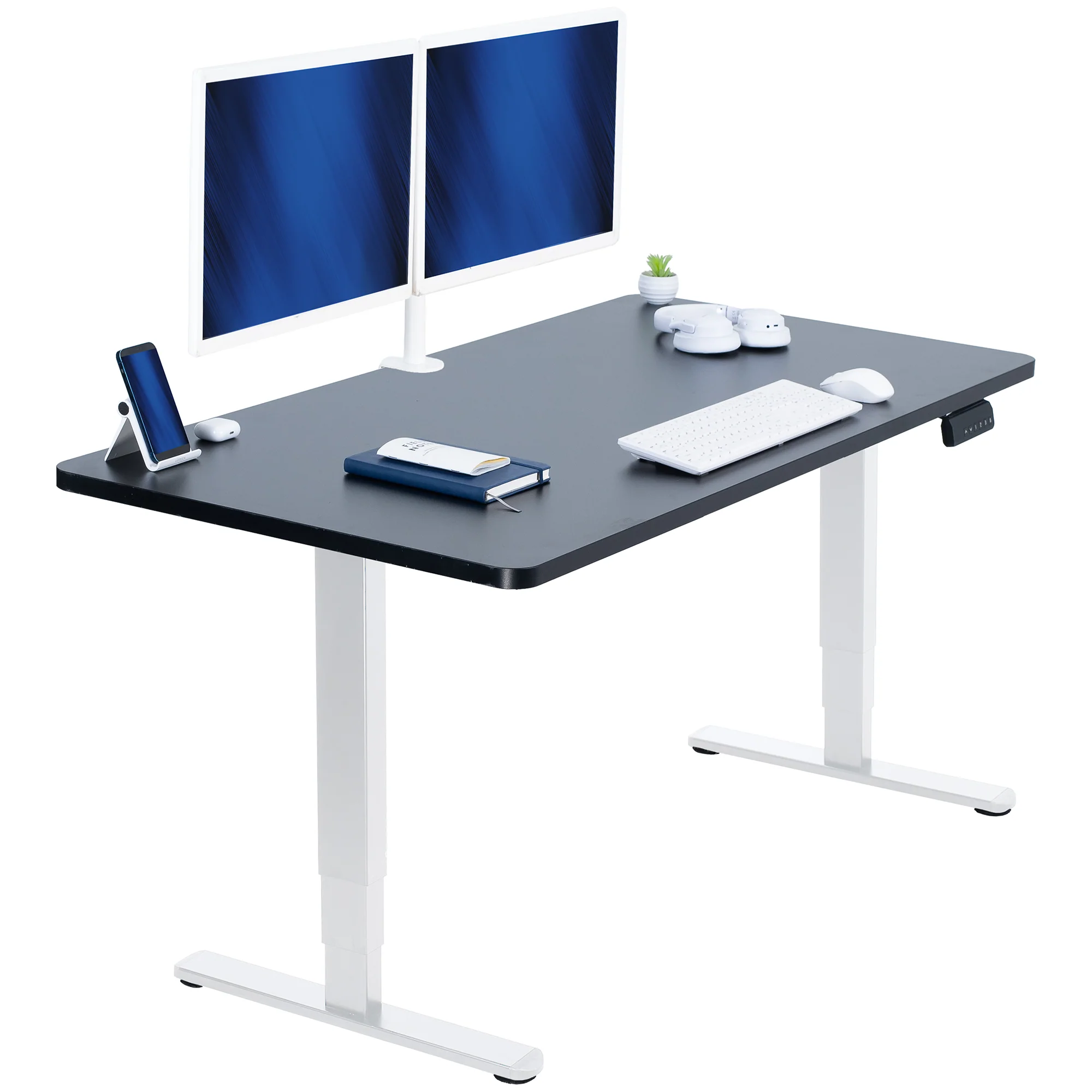 2B Solid Top Series - Dual Motor Electric Desk with Push Button Memory Controller - Image 22