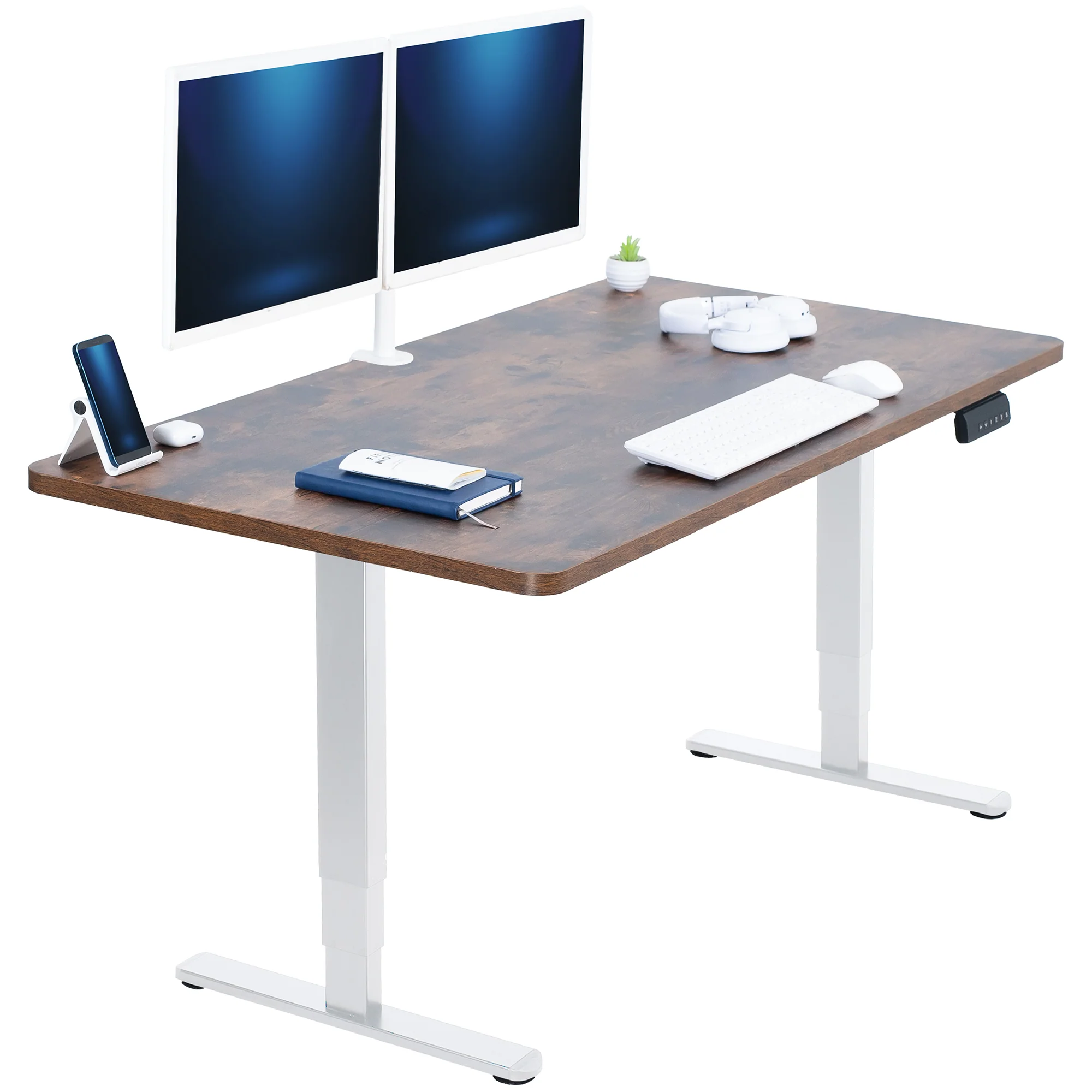 2B Solid Top Series - Dual Motor Electric Desk with Push Button Memory Controller - Image 30