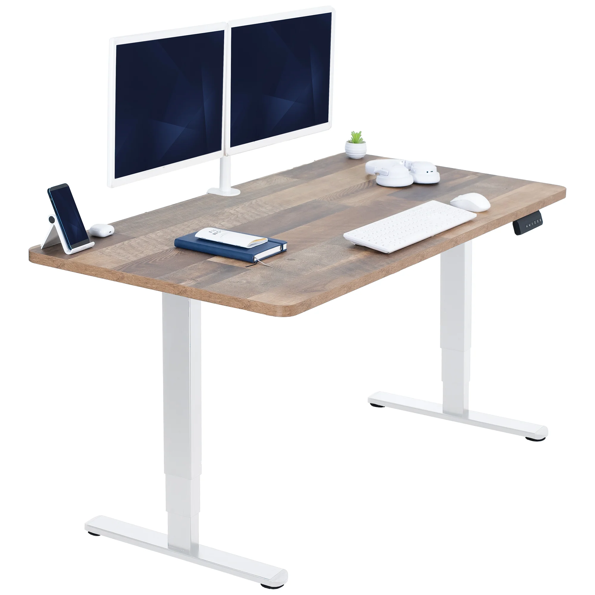 2B Solid Top Series - Dual Motor Electric Desk with Push Button Memory Controller - Image 32