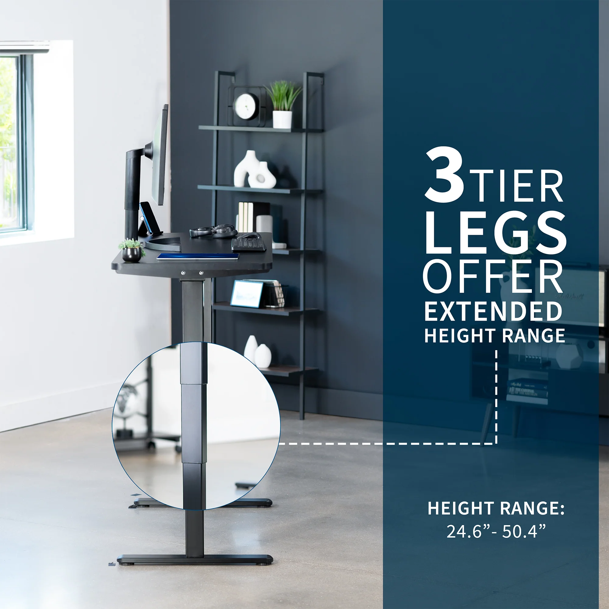 2B Solid Top Series - Dual Motor Electric Desk with Push Button Memory Controller - Image 39
