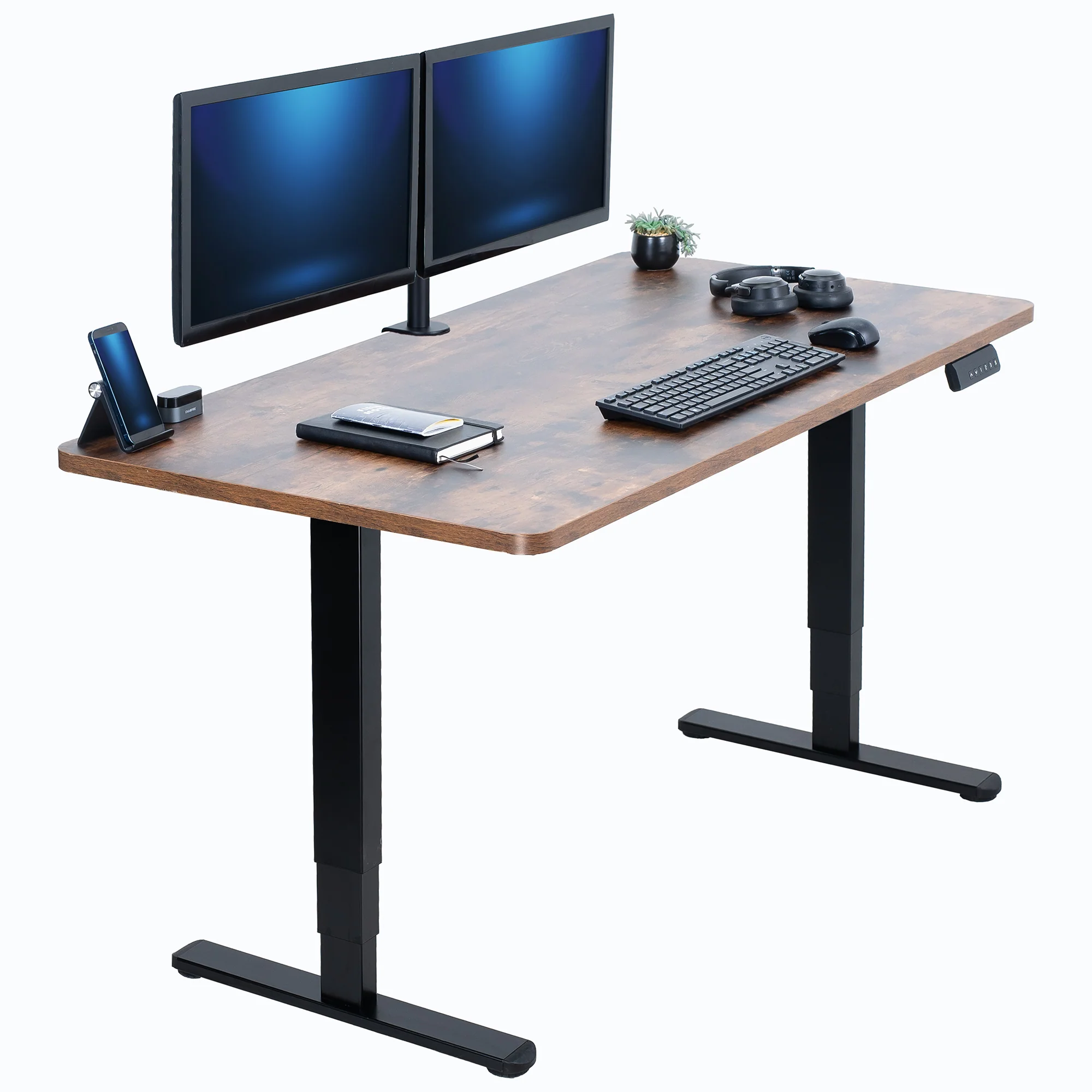 2B Solid Top Series - Dual Motor Electric Desk with Push Button Memory Controller - Image 50