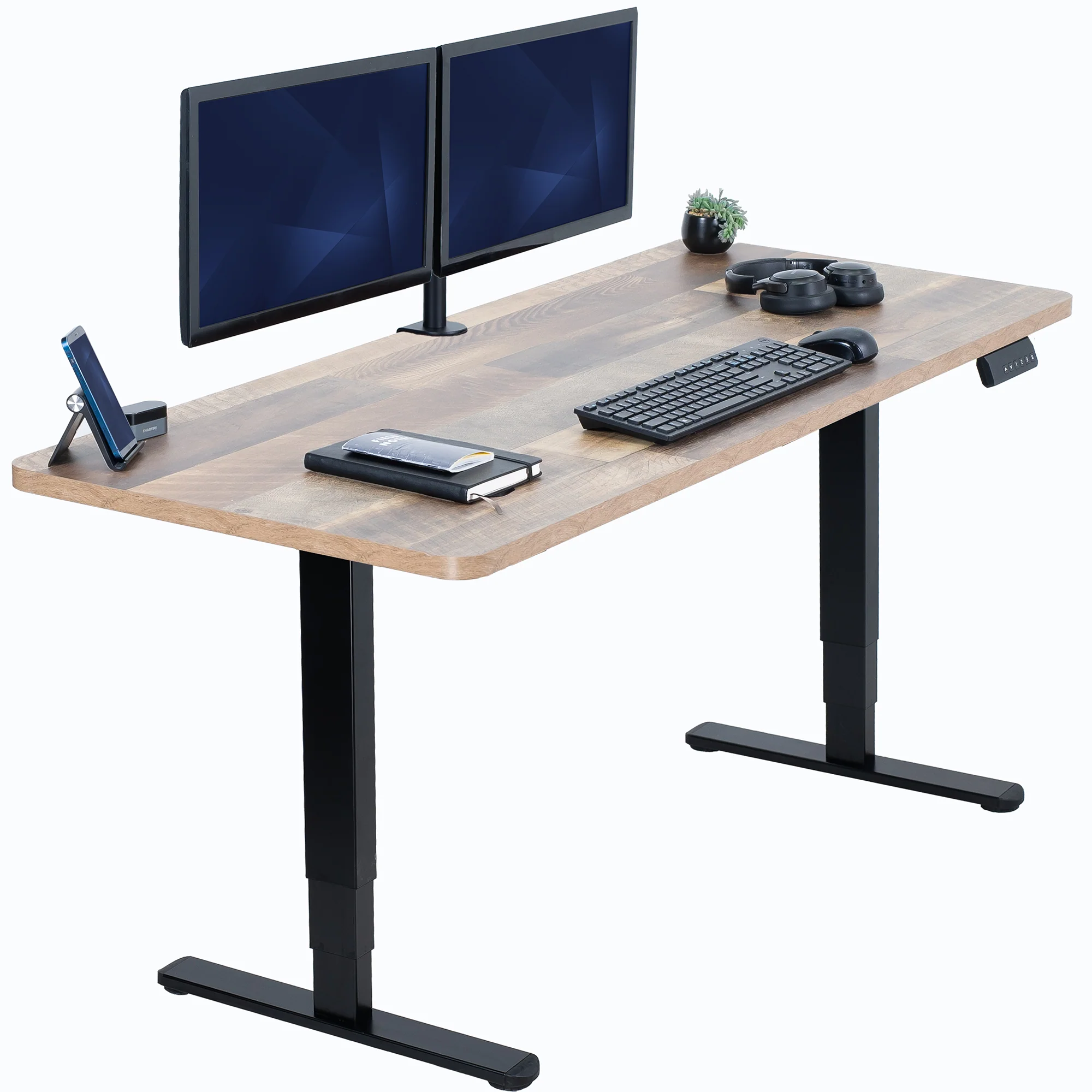 2B Solid Top Series - Dual Motor Electric Desk with Push Button Memory Controller - Image 54