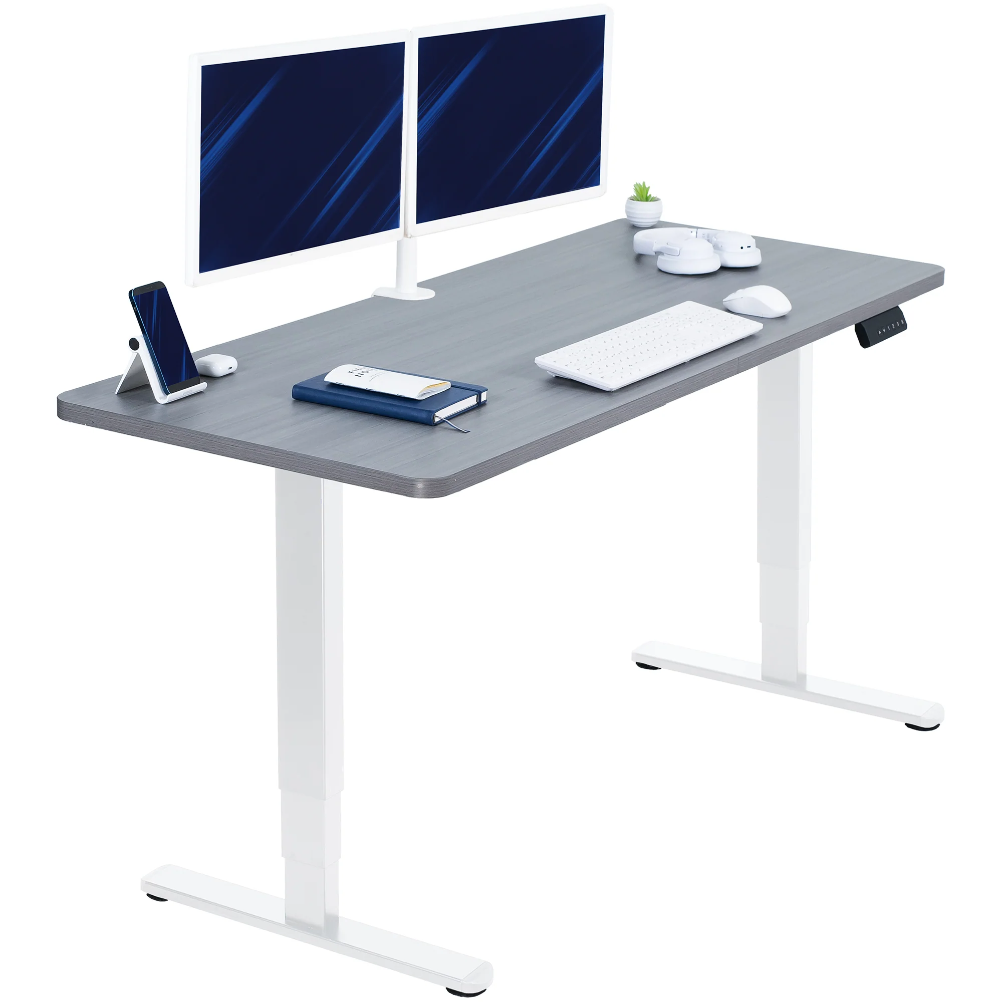 2B Solid Top Series - Dual Motor Electric Desk with Push Button Memory Controller - Image 66