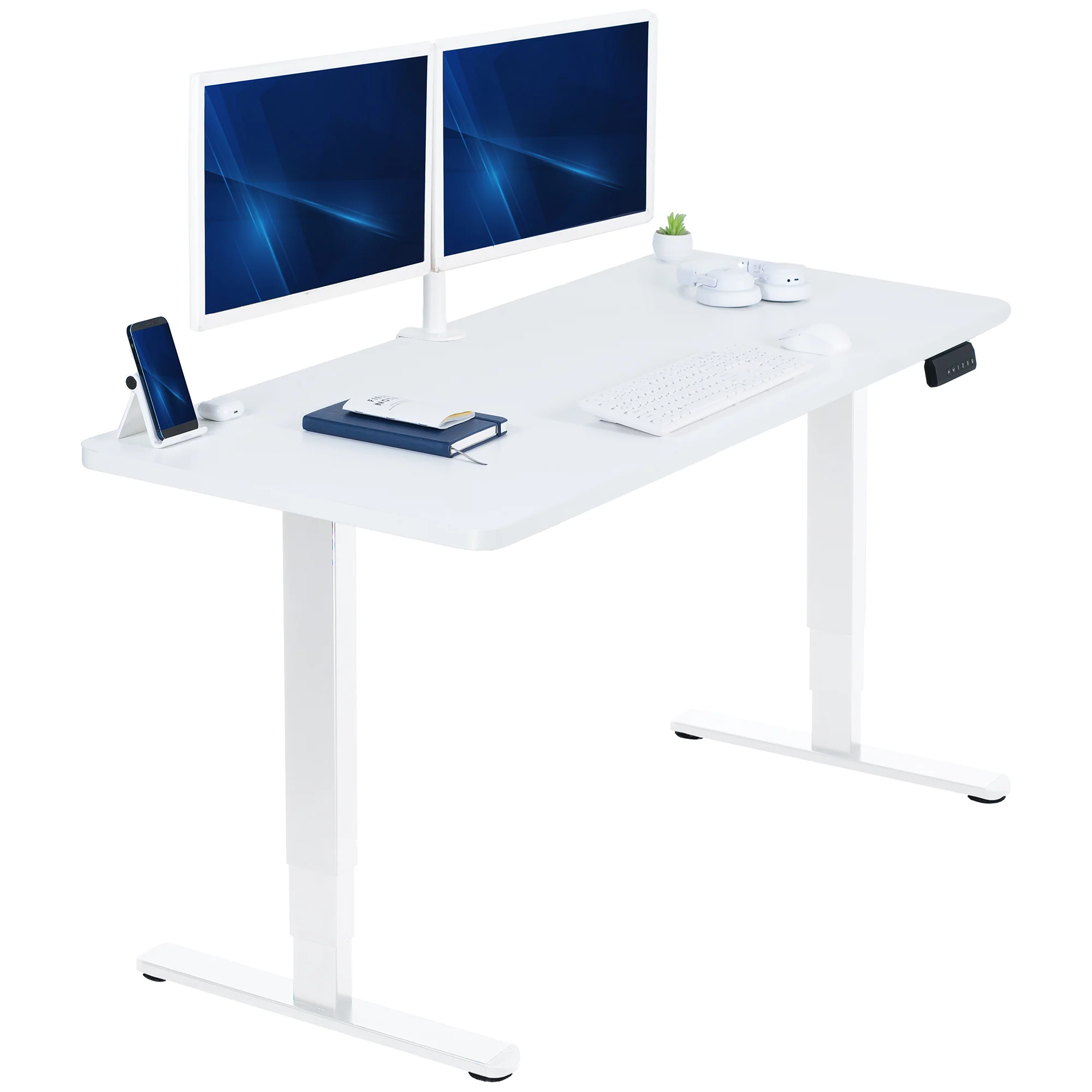 2B Solid Top Series - Dual Motor Electric Desk with Push Button Memory Controller - Image 74