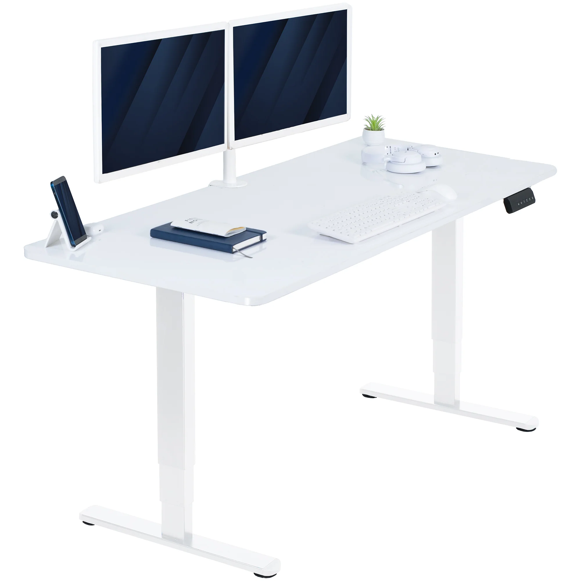 2B Solid Top Series - Dual Motor Electric Desk with Push Button Memory Controller - Image 76