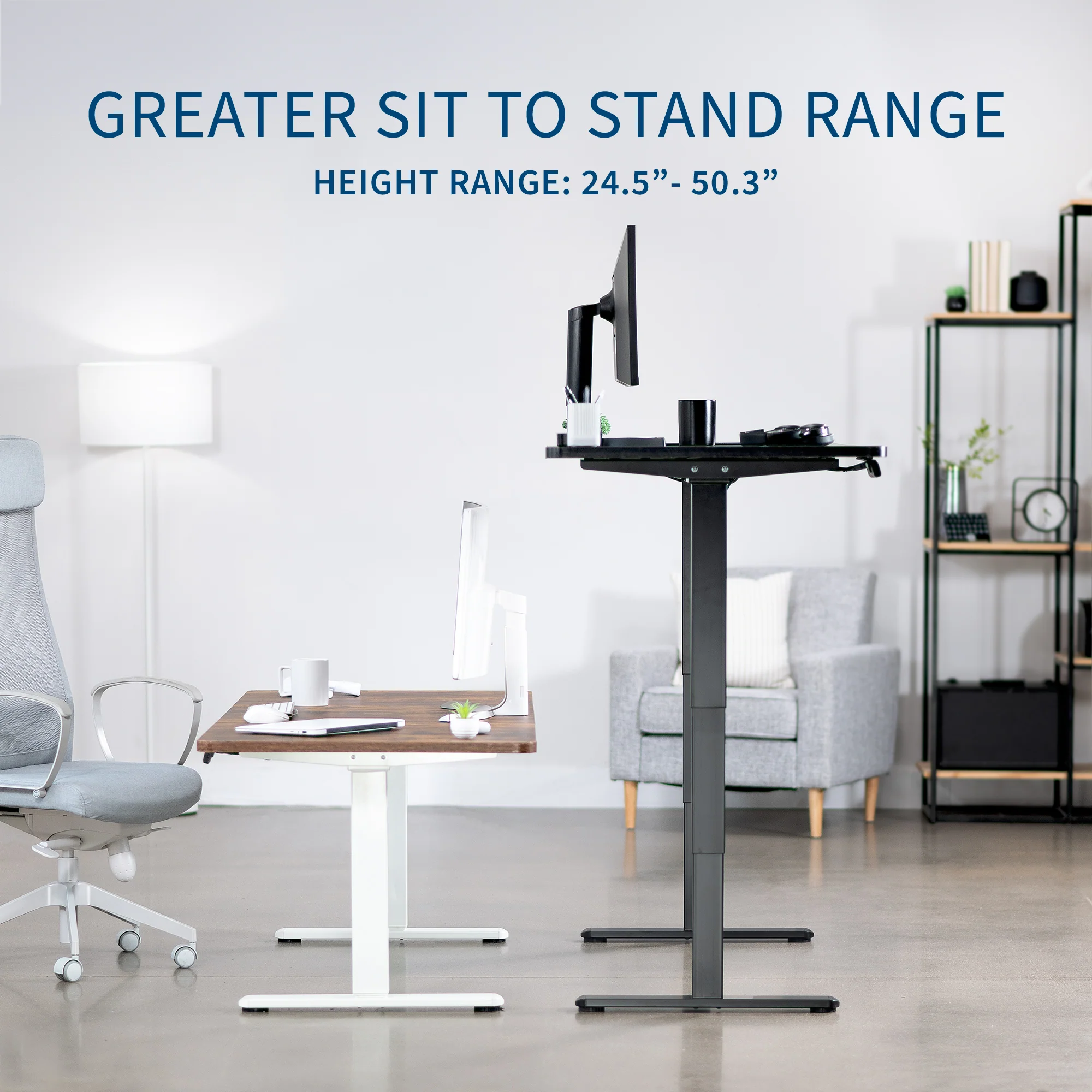 2B Solid Top Series - Dual Motor Electric Desk with Push Button Memory Controller - Image 8