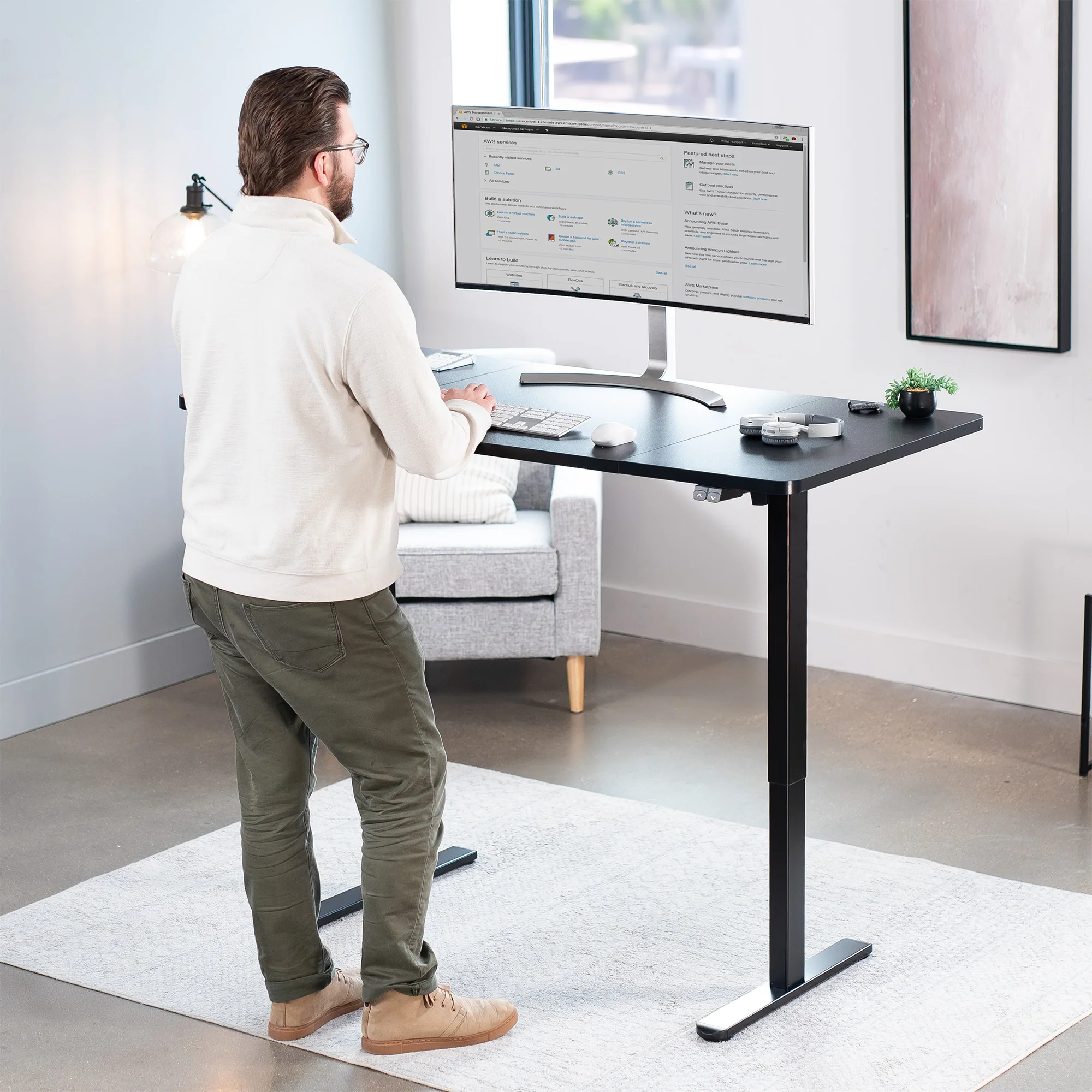 0B Series - 60" x 30" Height Adjustable Electric Desk - Image 2