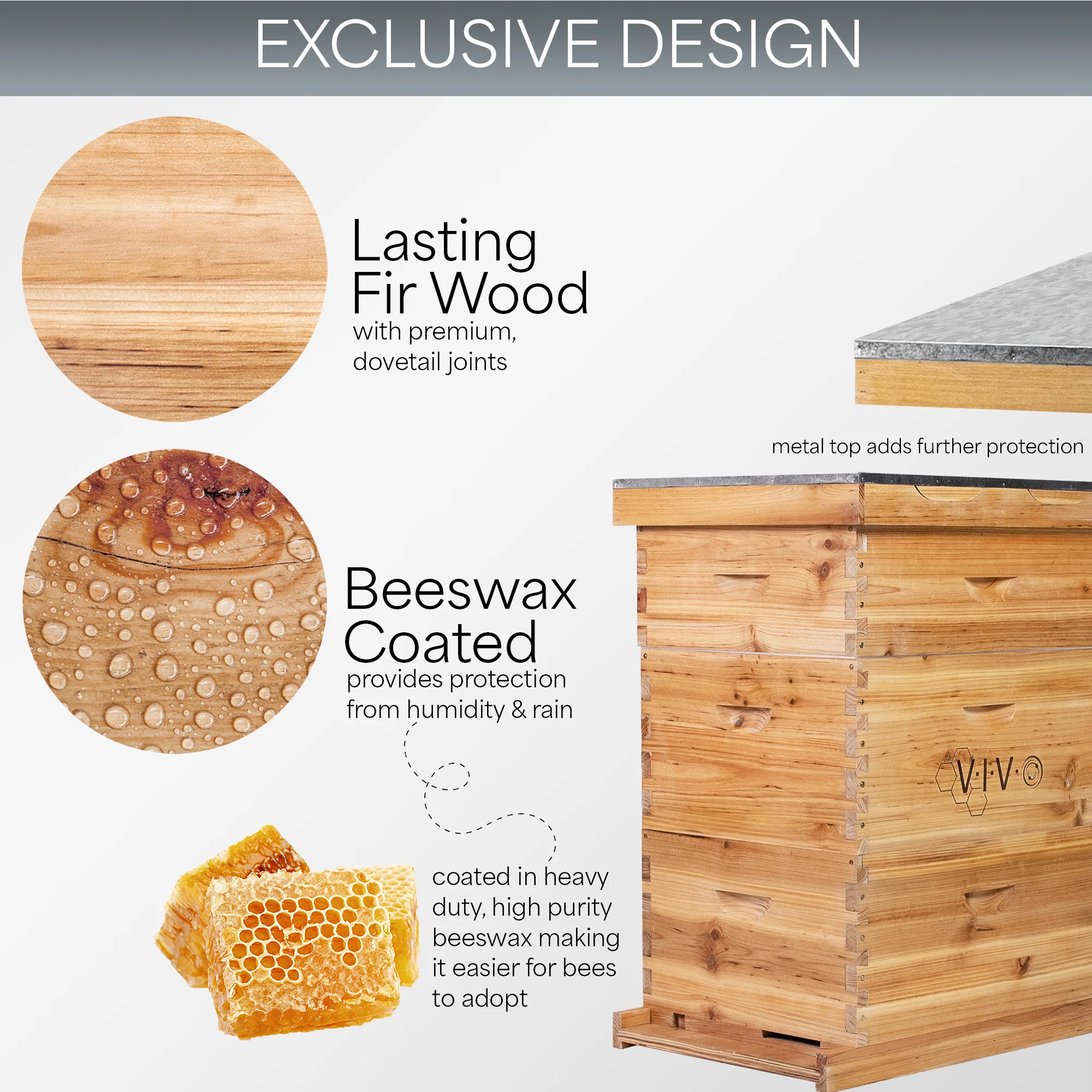30 Frame Beeswax Coated Langstroth Beehive - Image 3