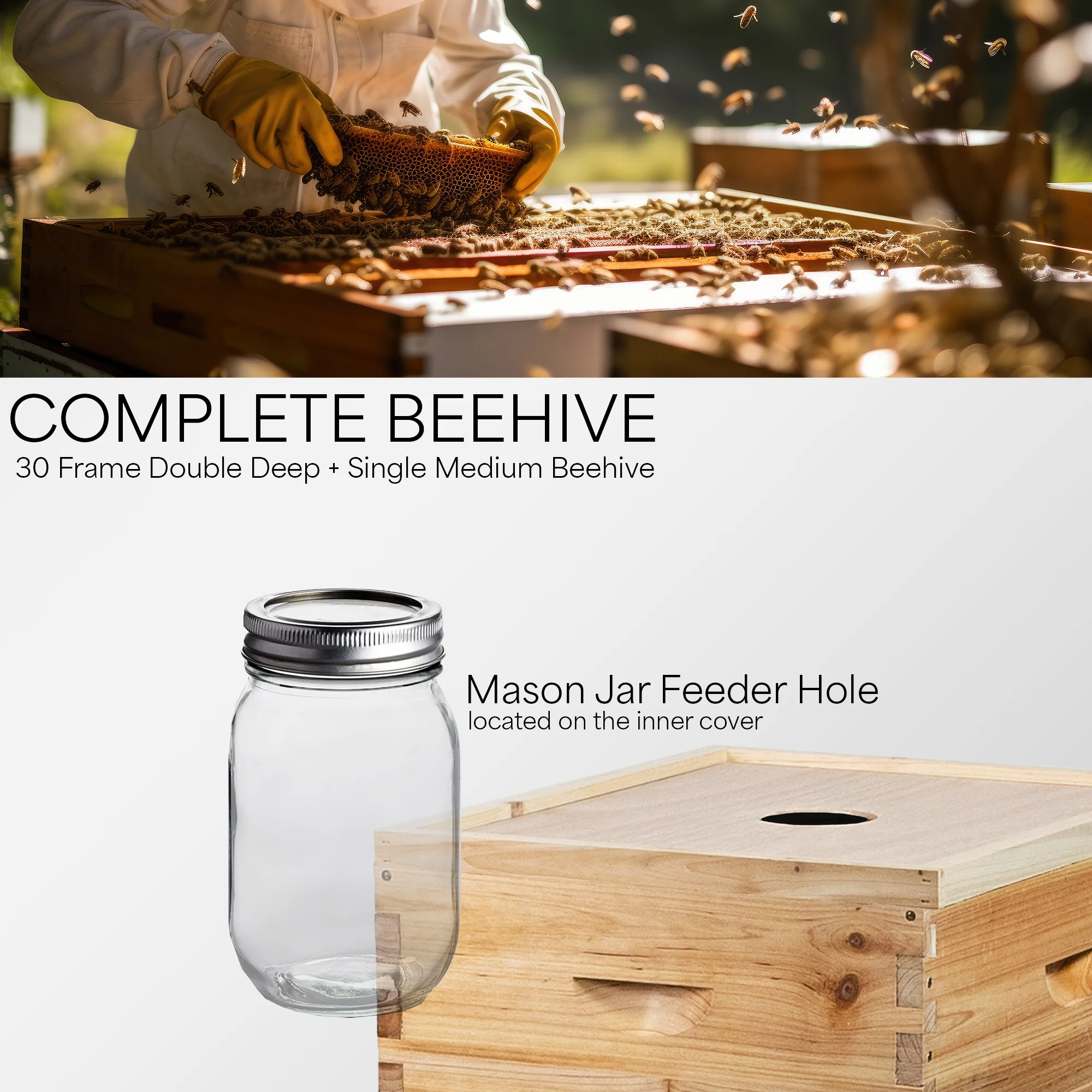30 Frame Beeswax Coated Langstroth Beehive - Image 5