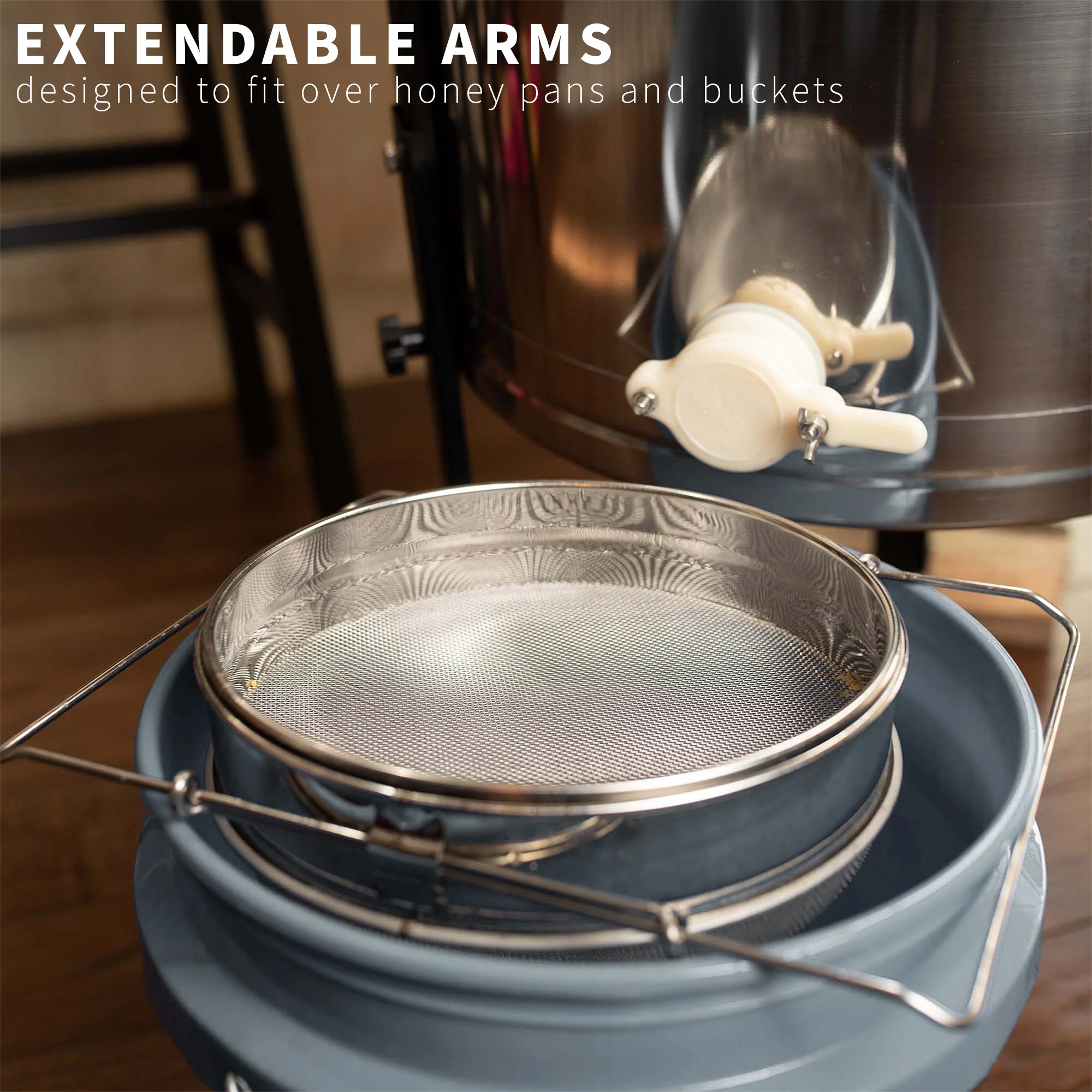 Double Sieve Stainless Steel Honey Strainer - Image 6