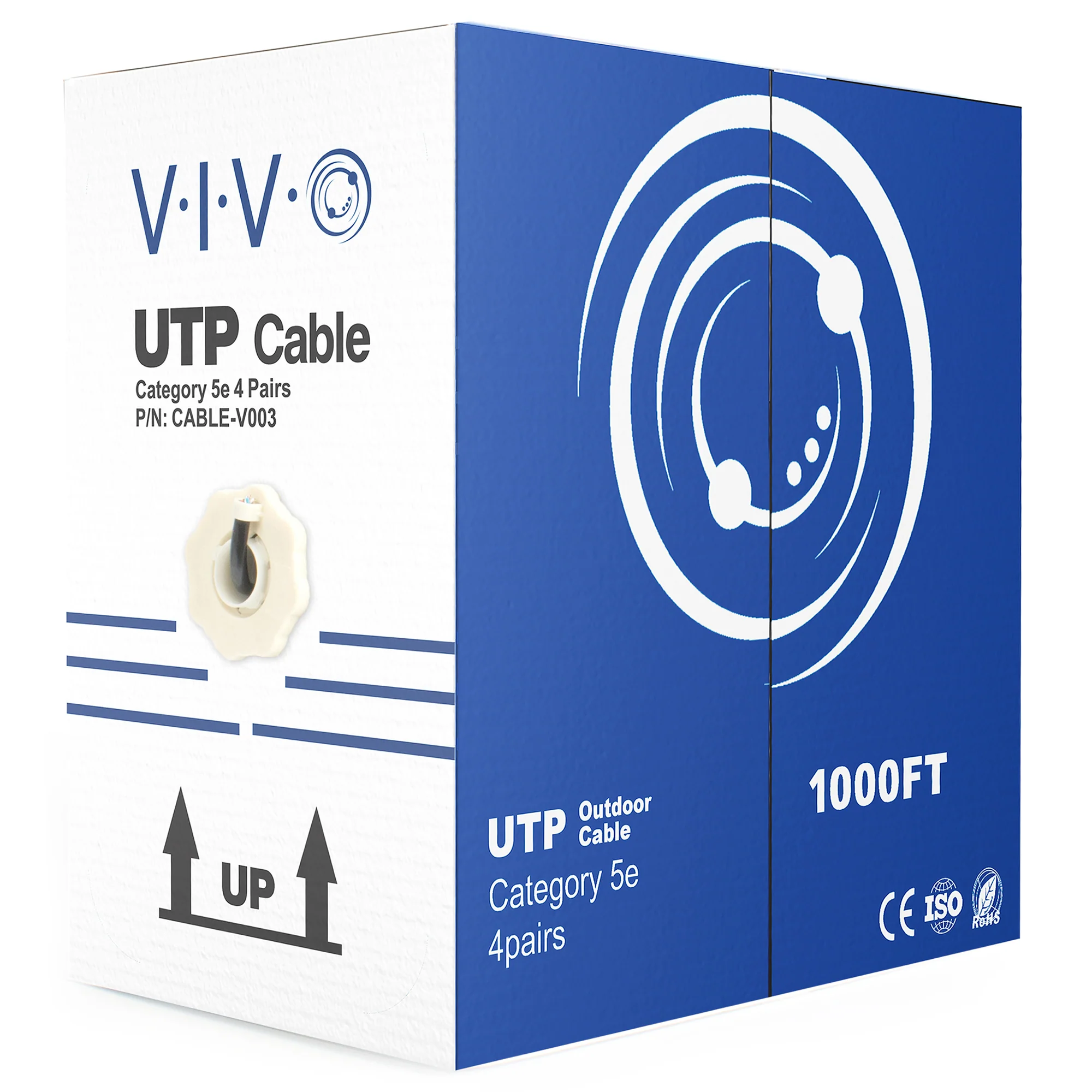 Black 1,000ft Cat5e Outdoor Ethernet Cable - Image 10