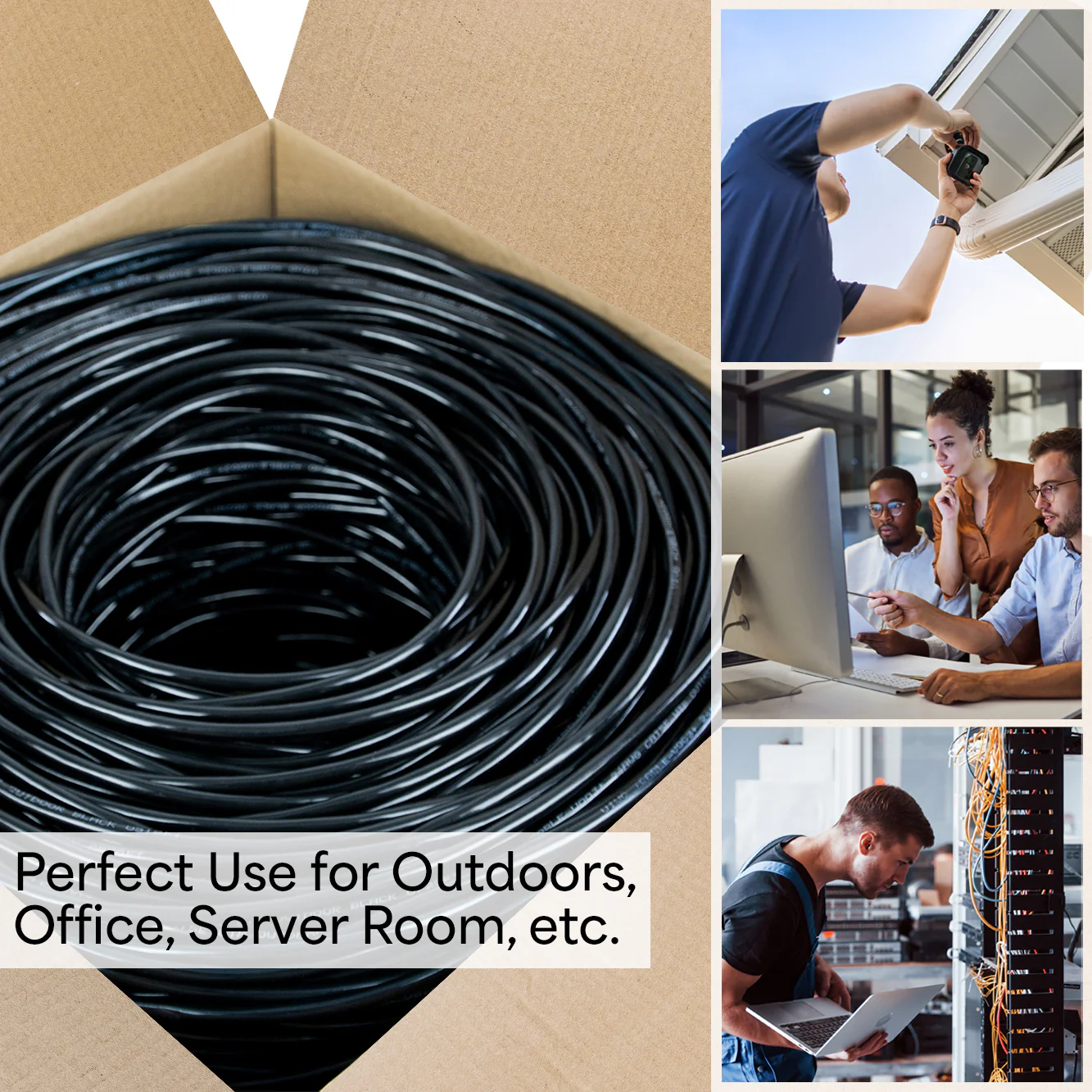 Black 1,000ft Cat6 Ethernet Cable - Image 5