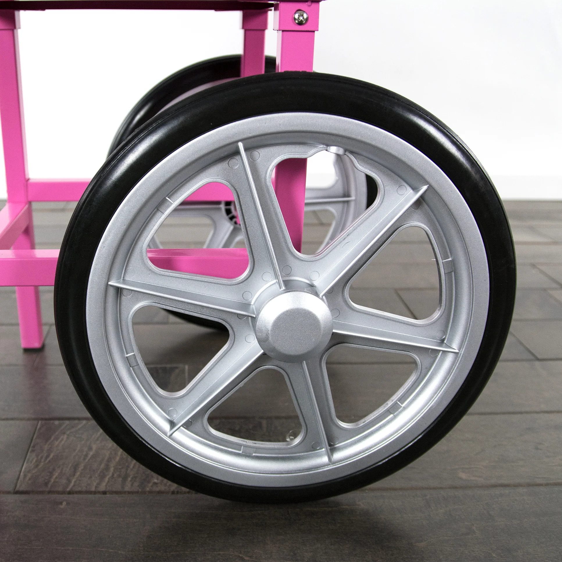 Electric Commercial Cotton Candy Machine with Cart and Bubble Shield - Image 9