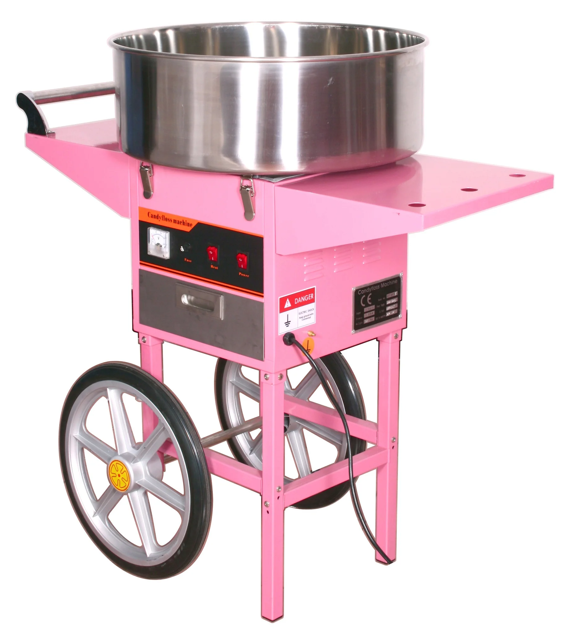 Electric Commercial Cotton Candy Machine with Cart - Image 7