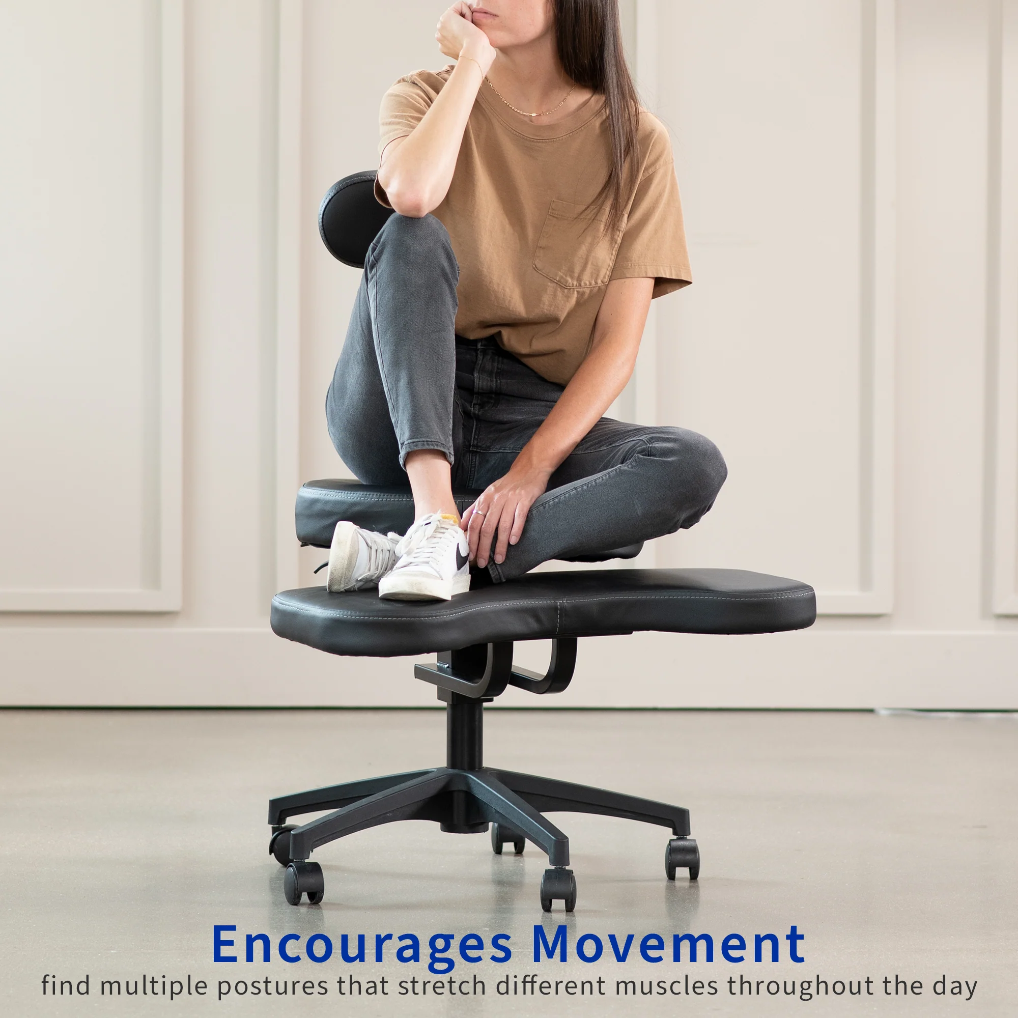 Cross Legged Chair with Wheels - Image 3