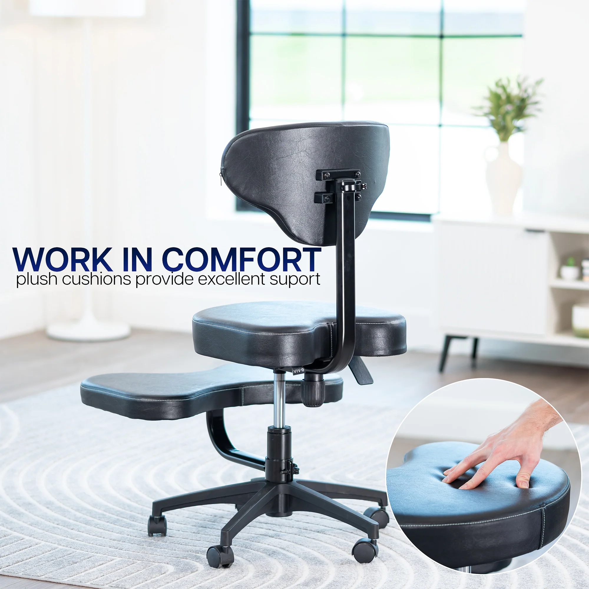 Cross Legged Chair with Wheels - Image 9
