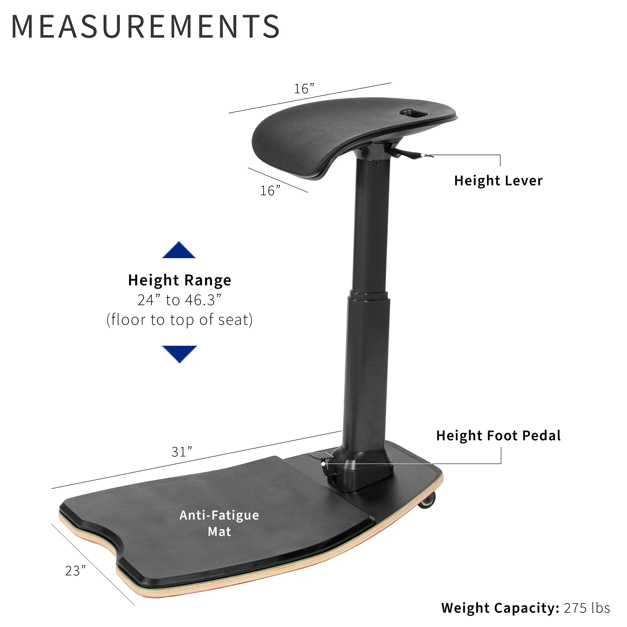 Posture Chair with Anti-Fatigue Mat - Image 4