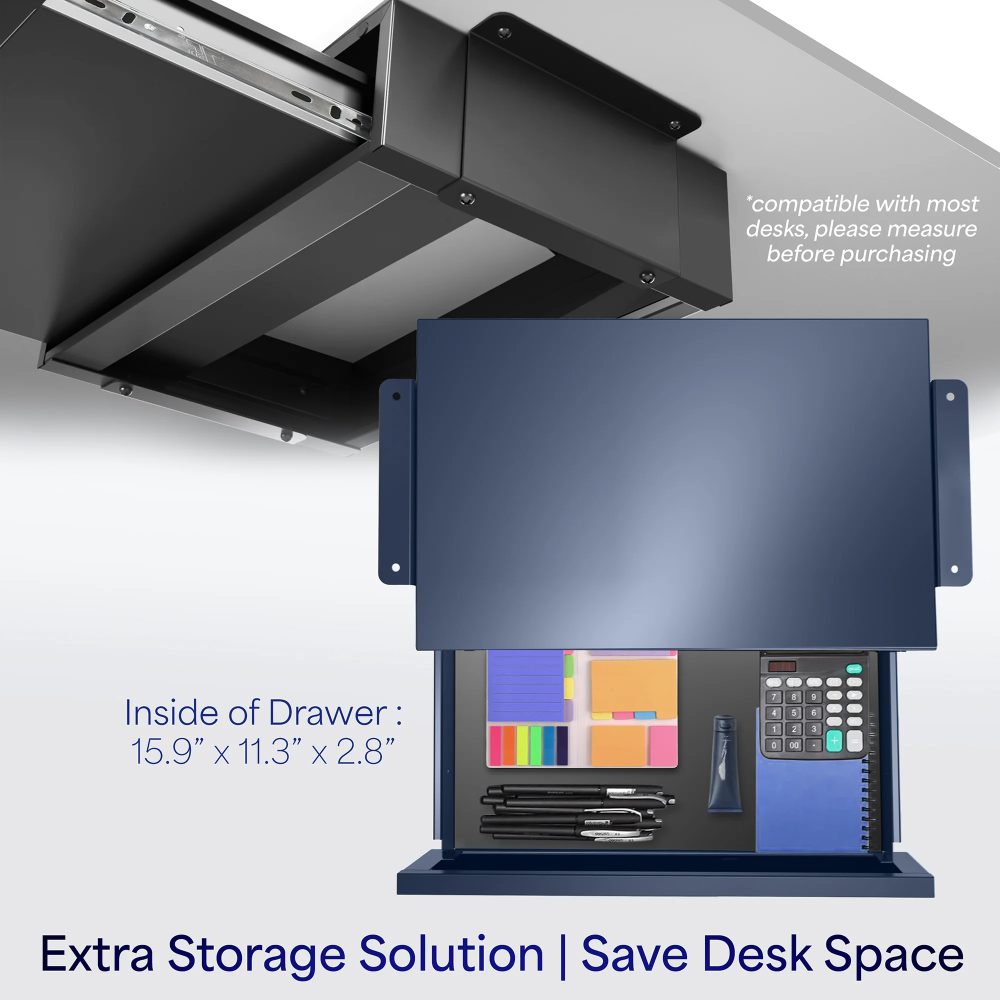Pull Out 18” Under Desk Drawer - Image 4
