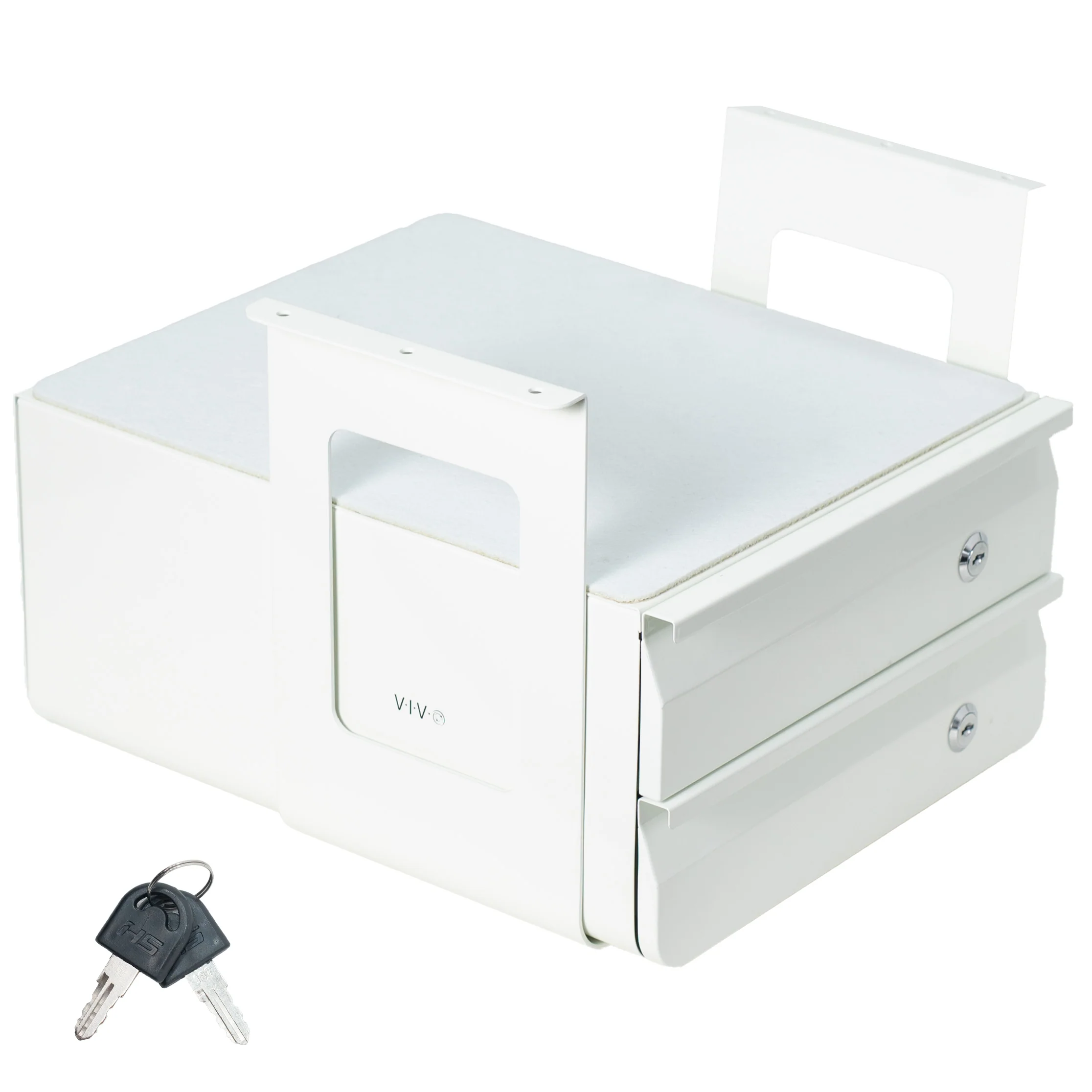 Lockable Under Desk Double Drawer - Image 10
