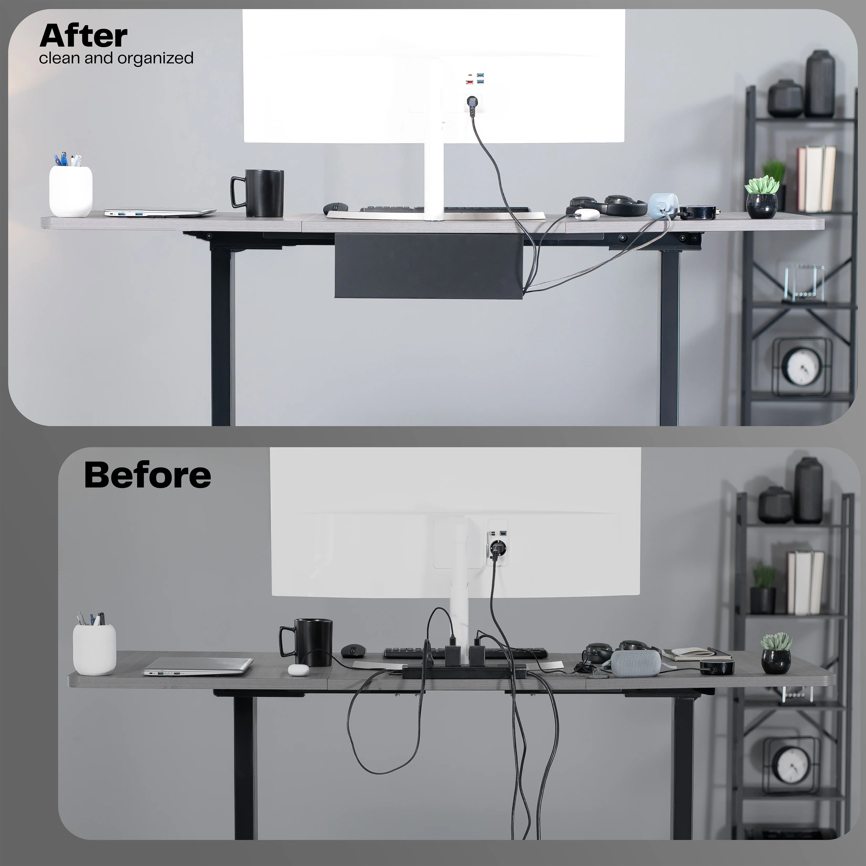 Extra Deep Under Desk Cable Management Tray - Image 4