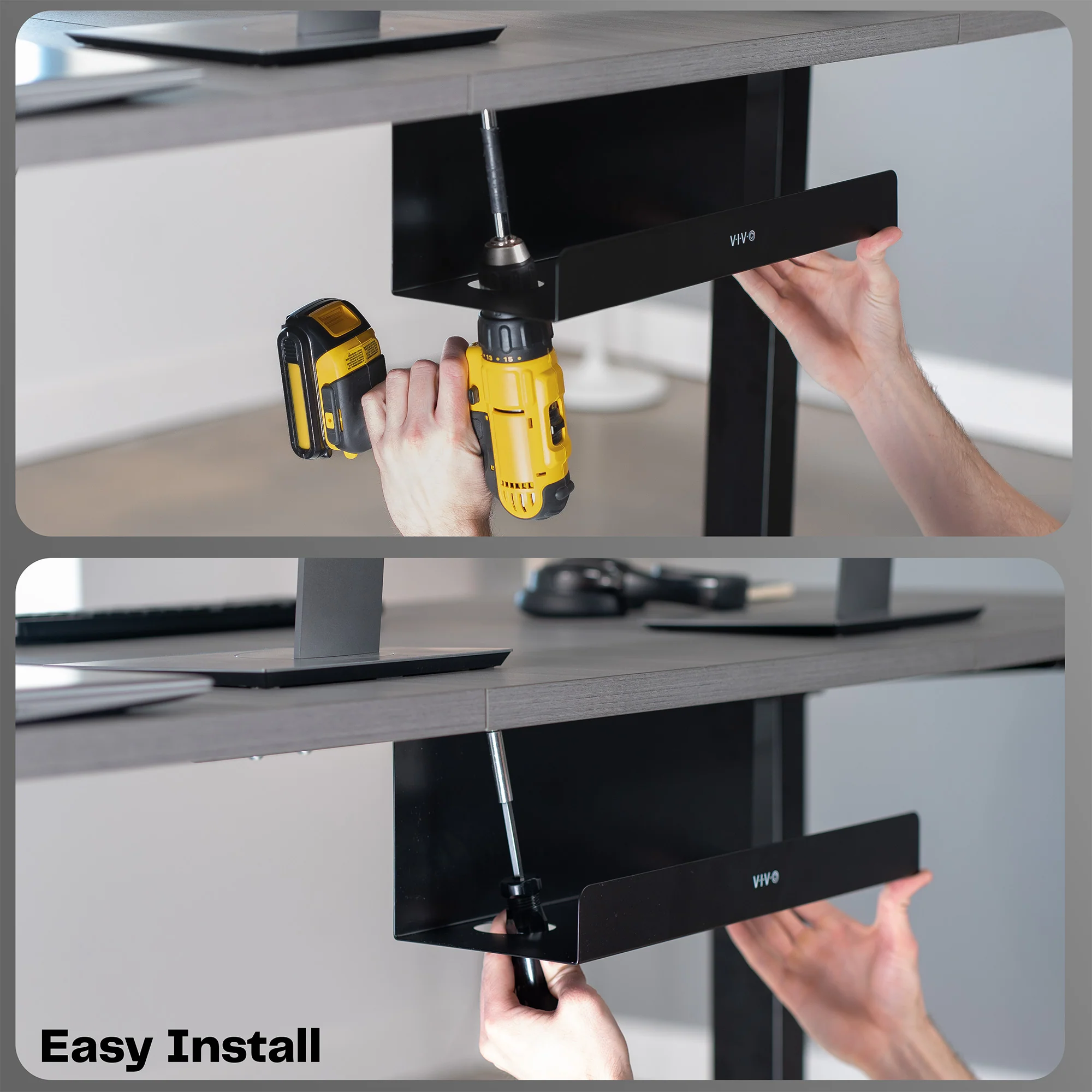 Extra Deep Under Desk Cable Management Tray - Image 9