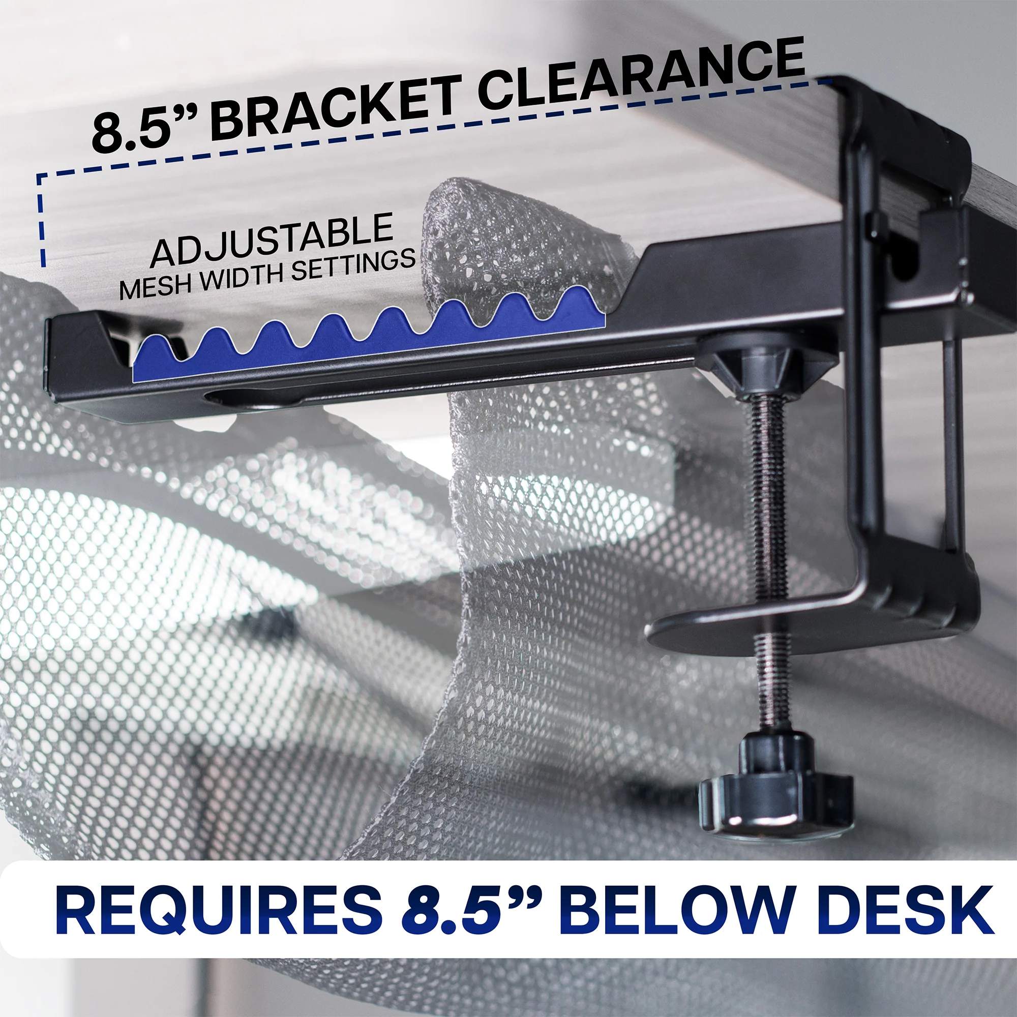 Clamp-on Under Desk Mesh Cable Management - Image 14