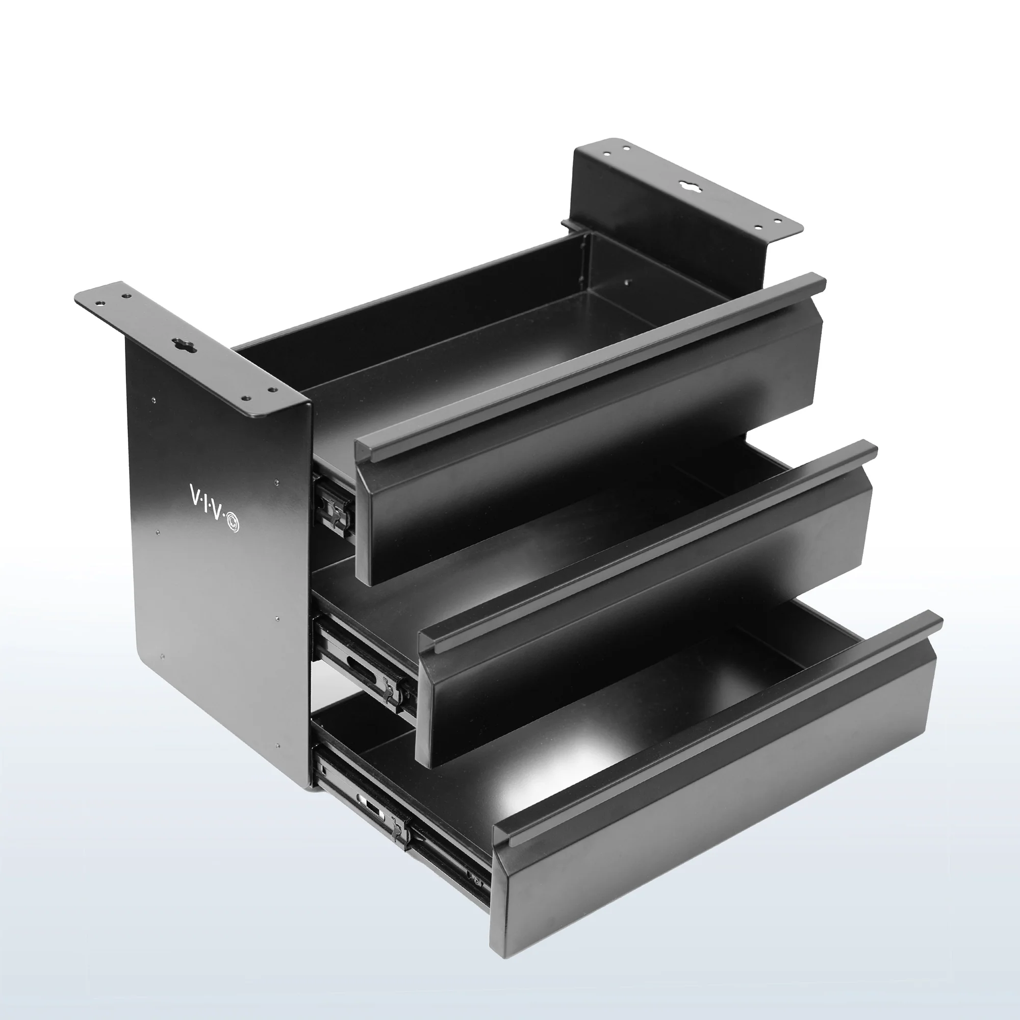 Pull Out 16" 3 Level Under Desk Drawer