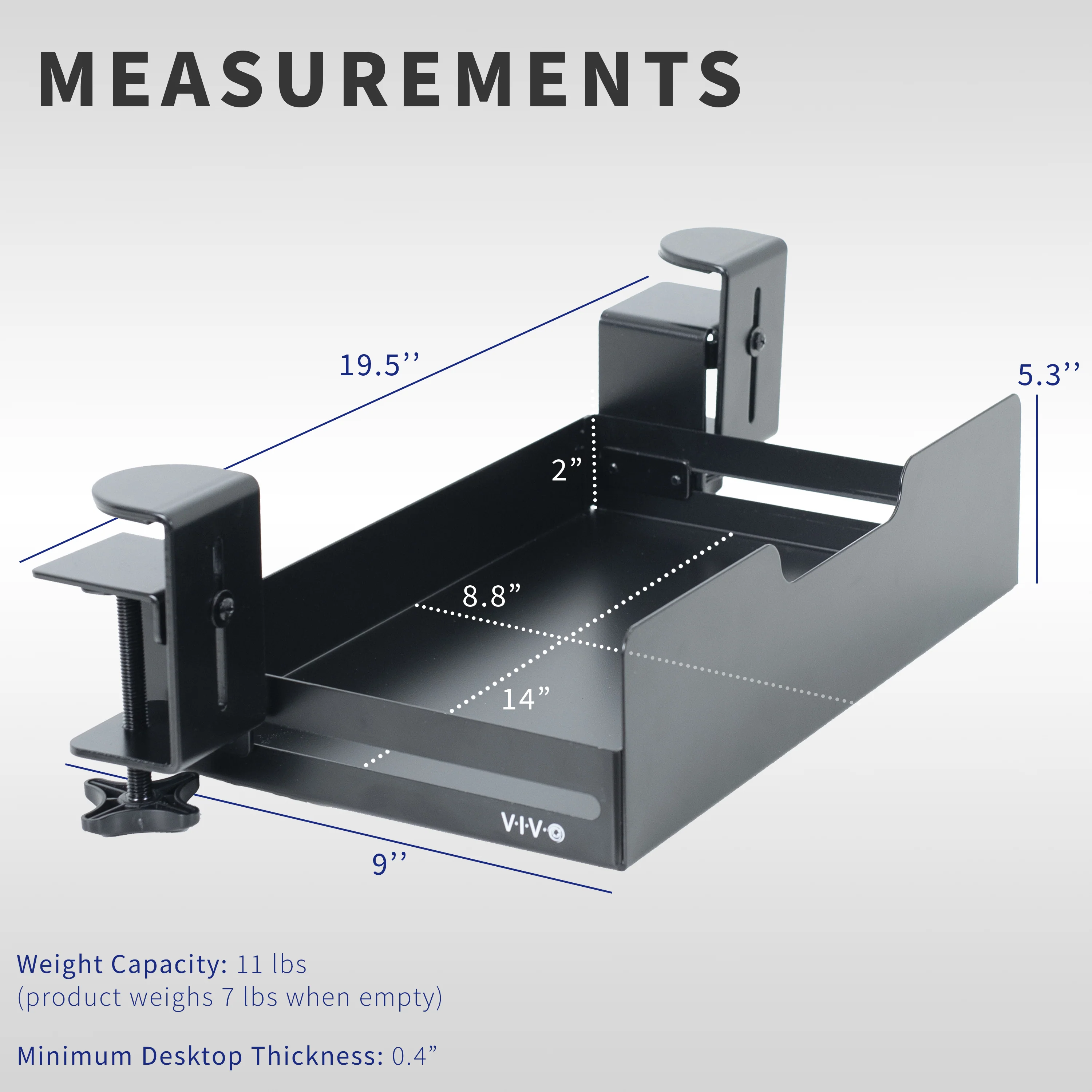 Flush Clamp-on Desk Drawer - Image 3