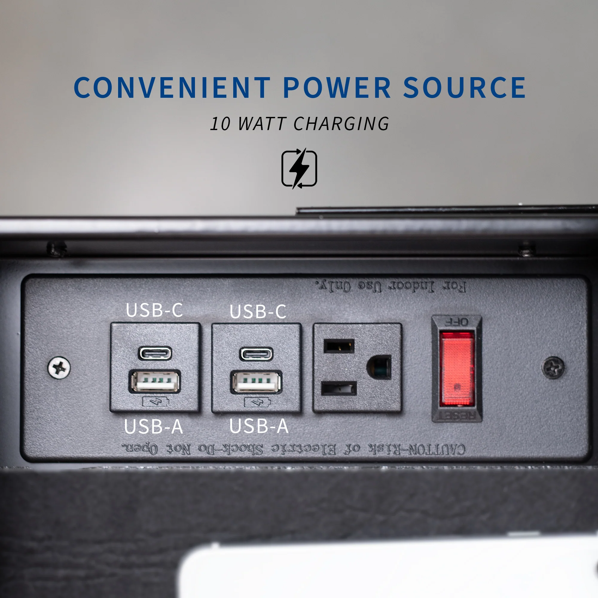 Pull Out 16" Under Desk Drawer with Power Strip - Image 6