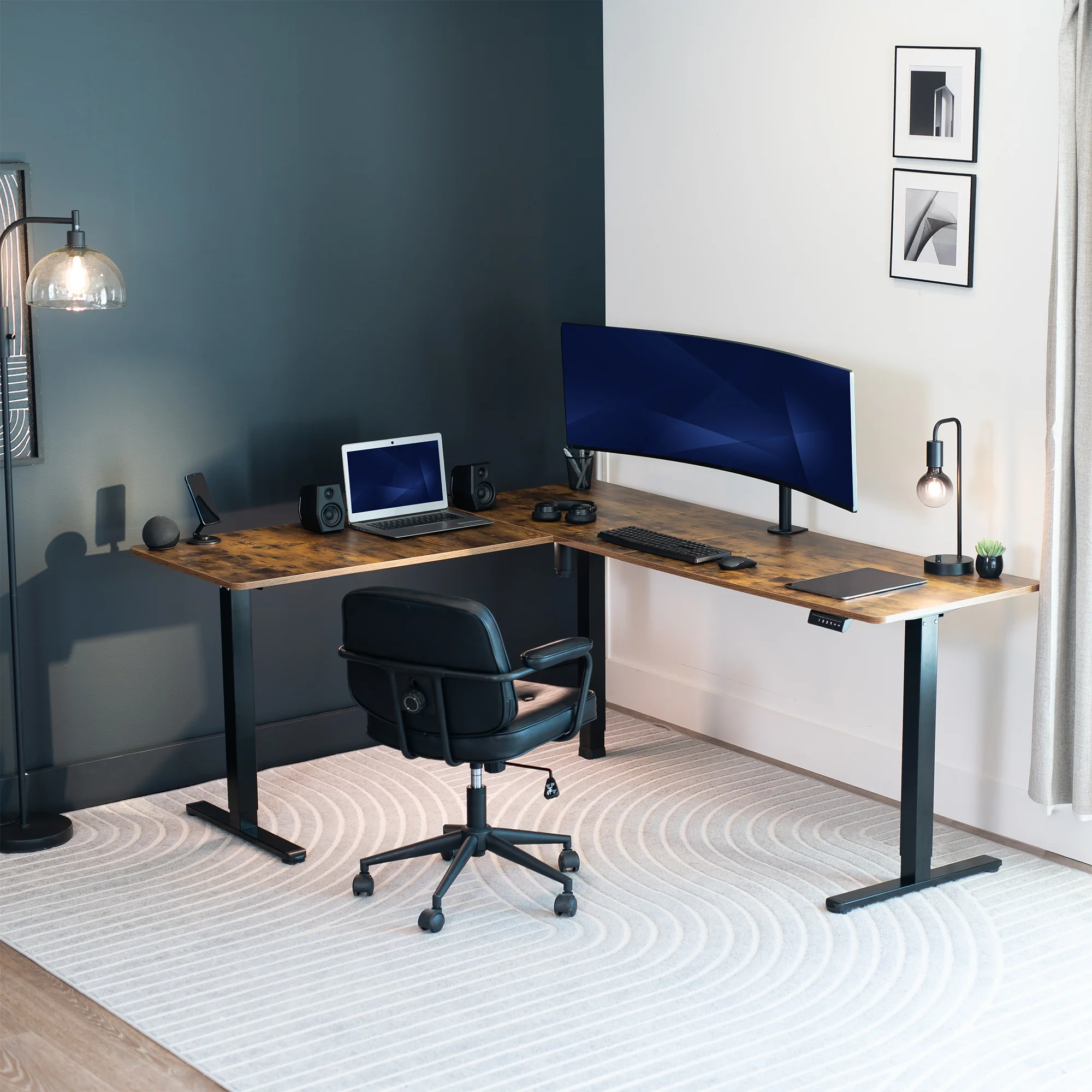 E3 Series - Corner Electric Single Motor Desk Frame - Image 33