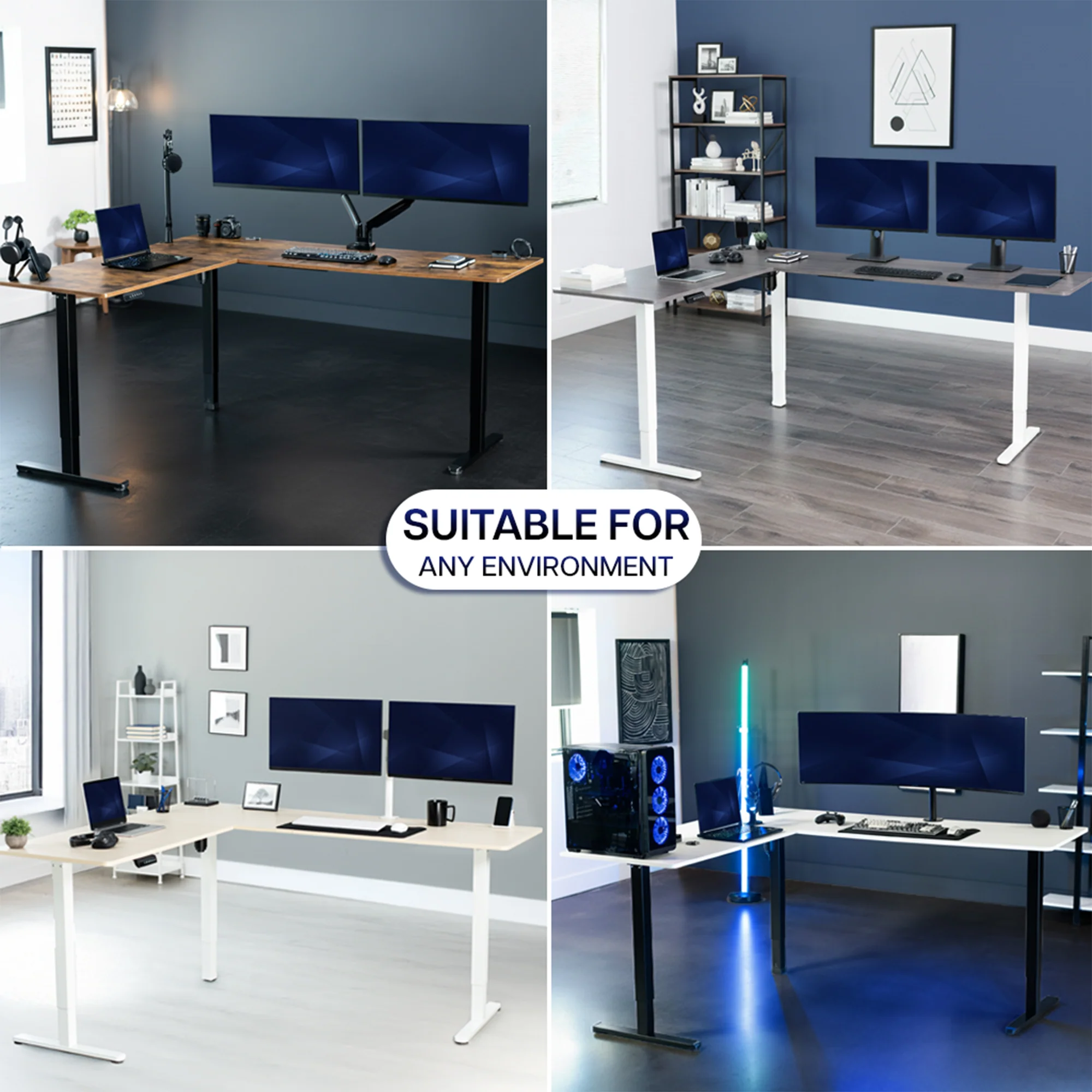E3 Series - Corner Electric Single Motor Desk Frame - Image 42