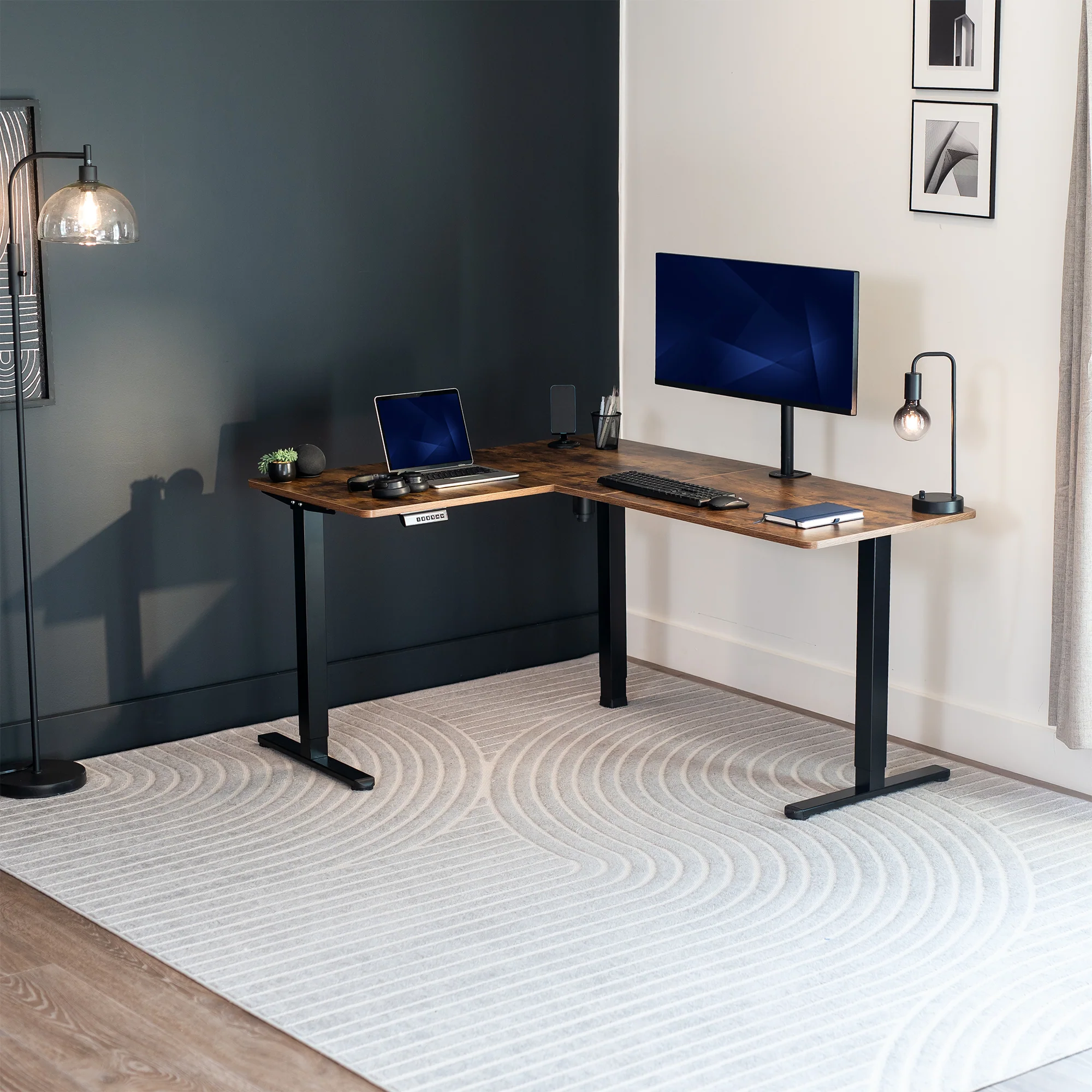 E3 Series - Corner Electric Single Motor Desk Frame - Image 9