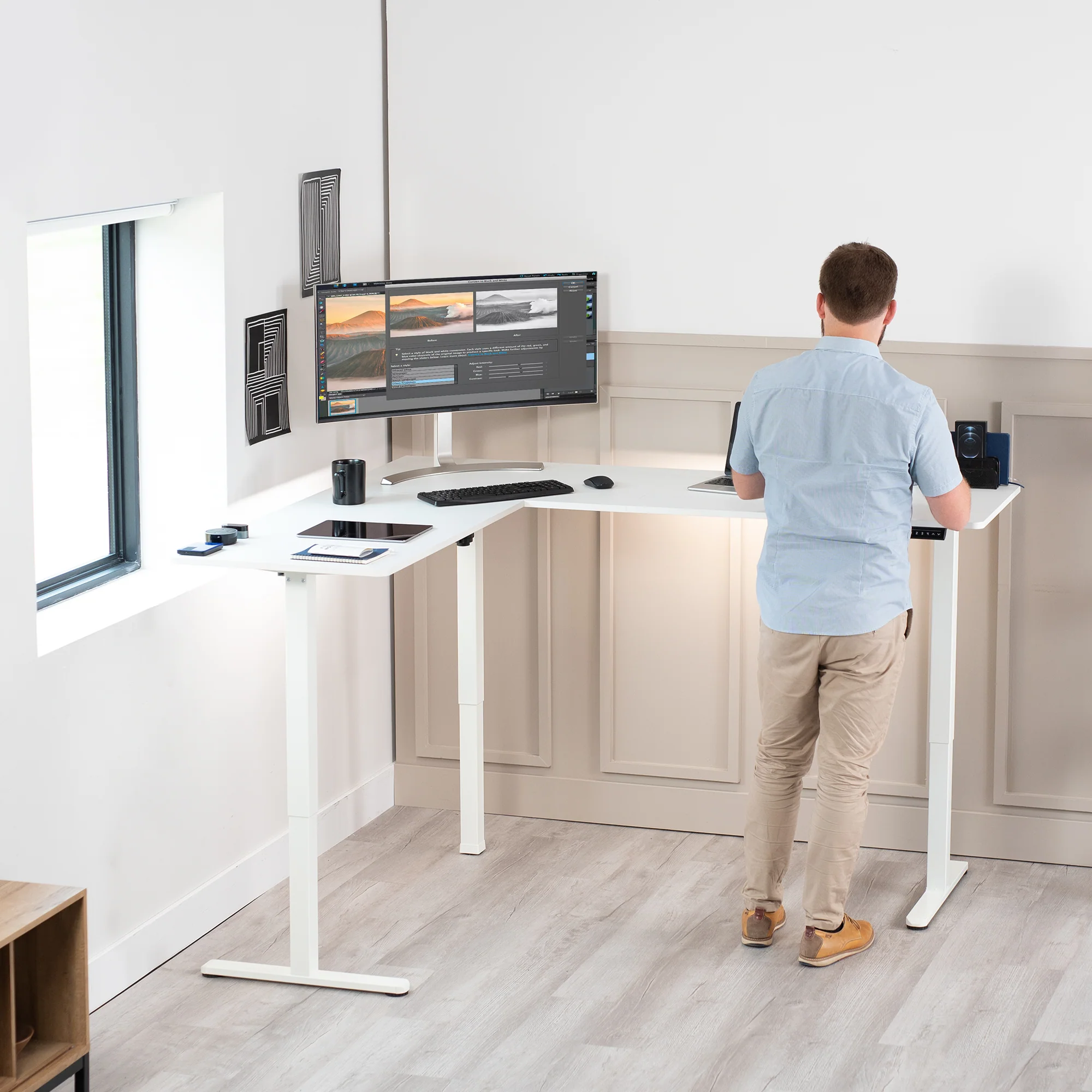 E3 Series - Corner Electric Desk - Image 72