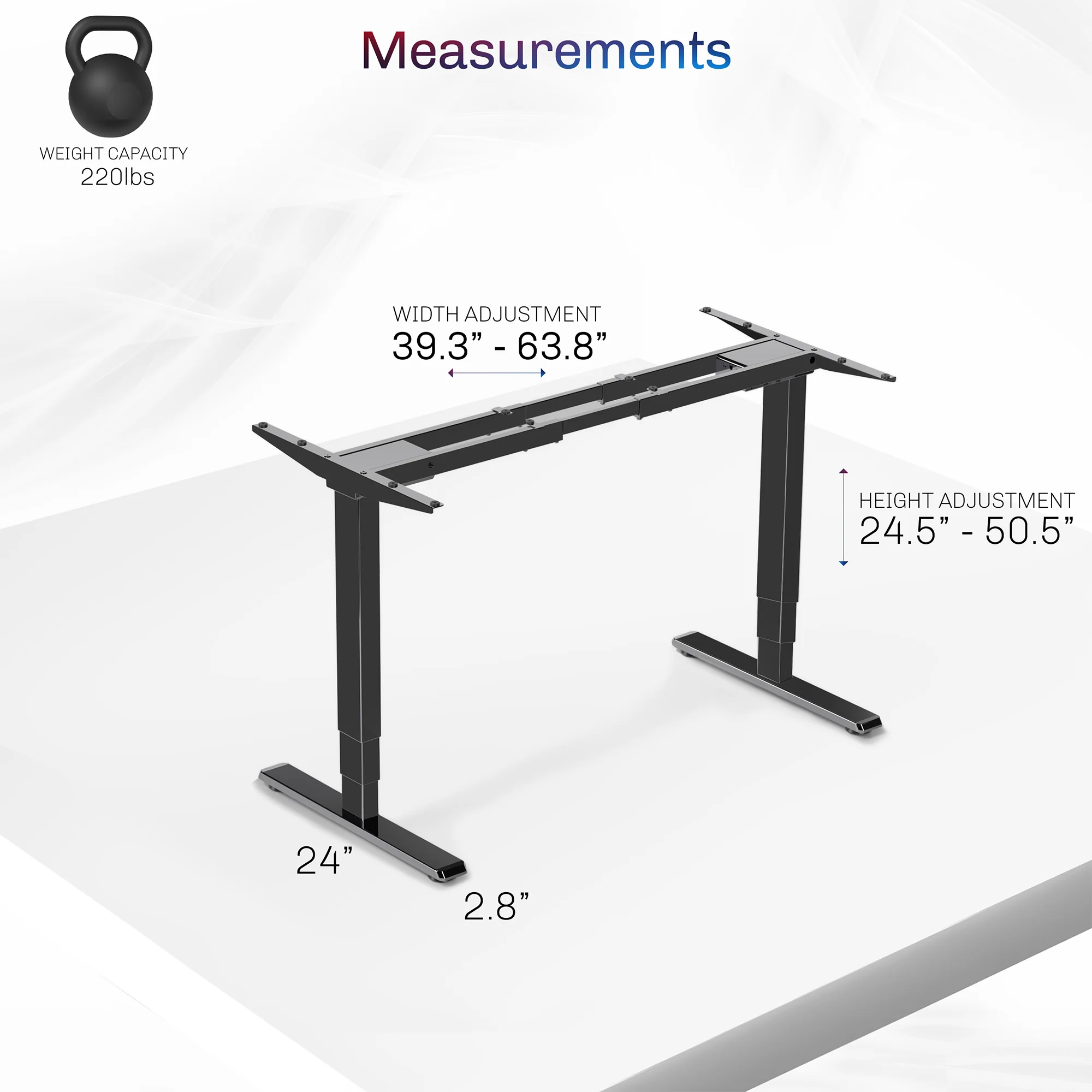 Electric Dual Motor Desk Frame - Image 4