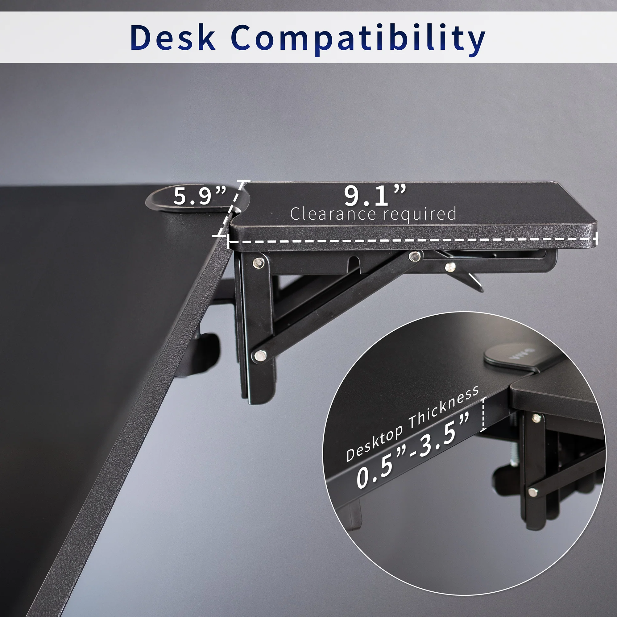 Clamp-on 6" x 9" Desk Extension - Image 5