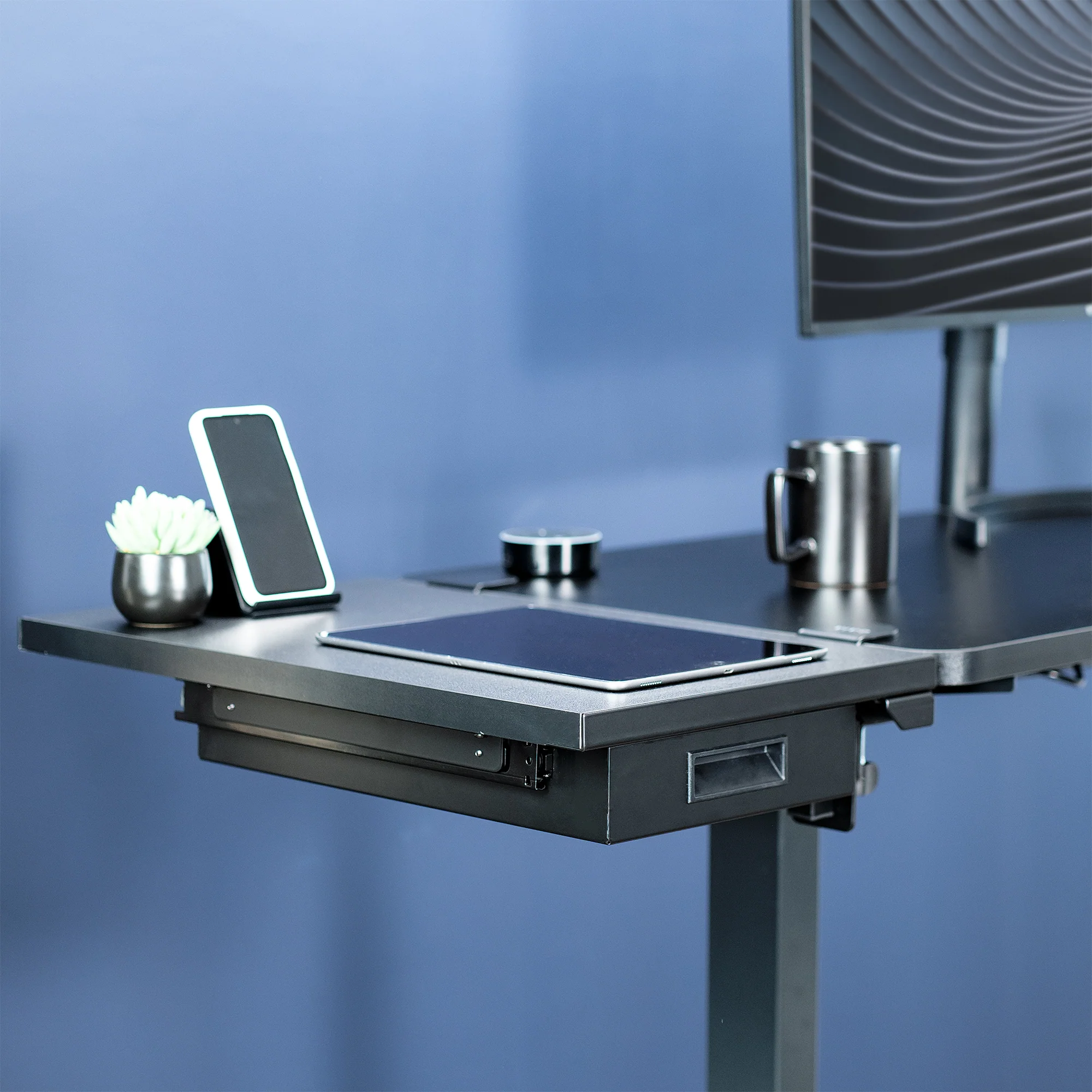 Clamp-on 24" x 14" Desk Extension with Storage - Image 10