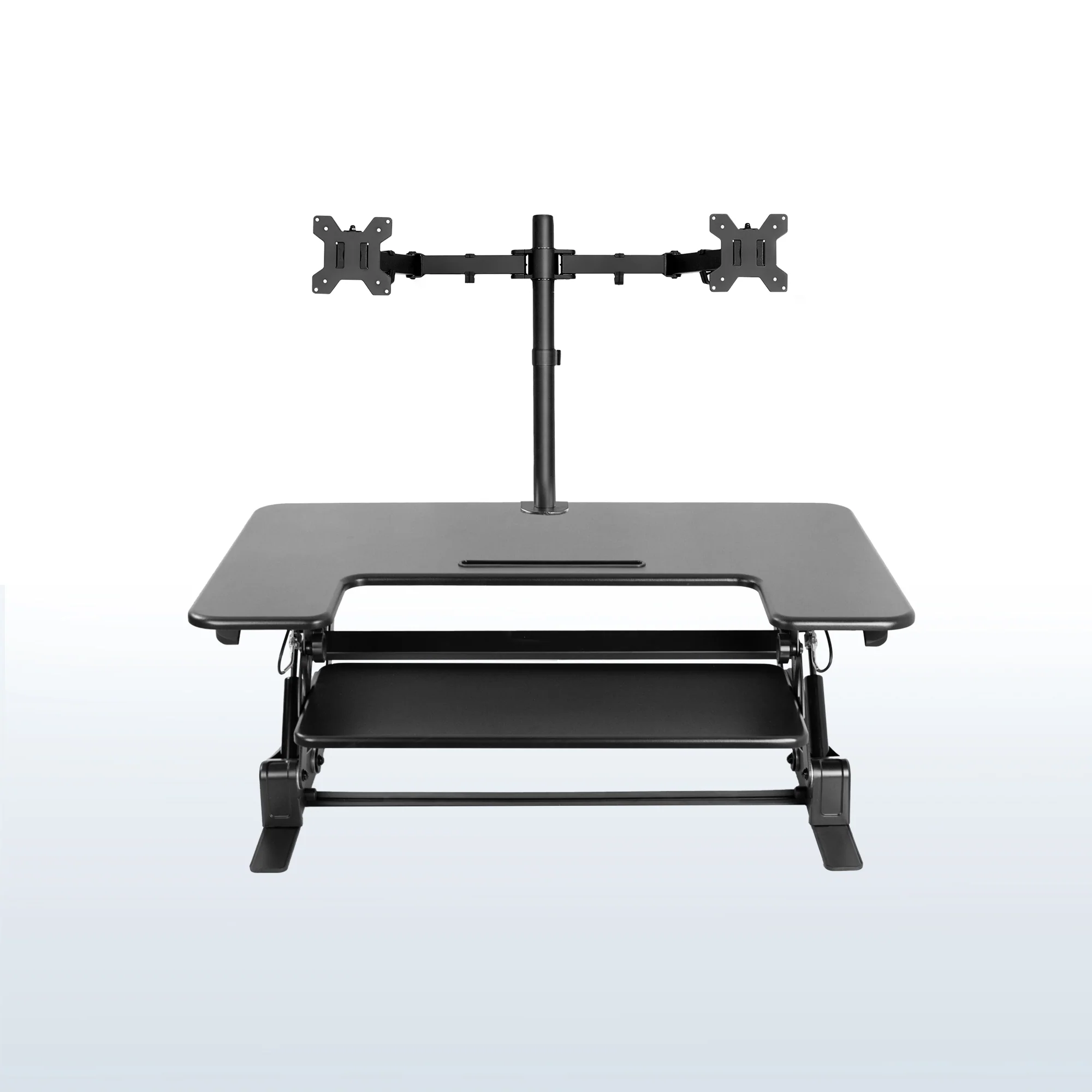 Desk Riser with Dual Monitor Mount