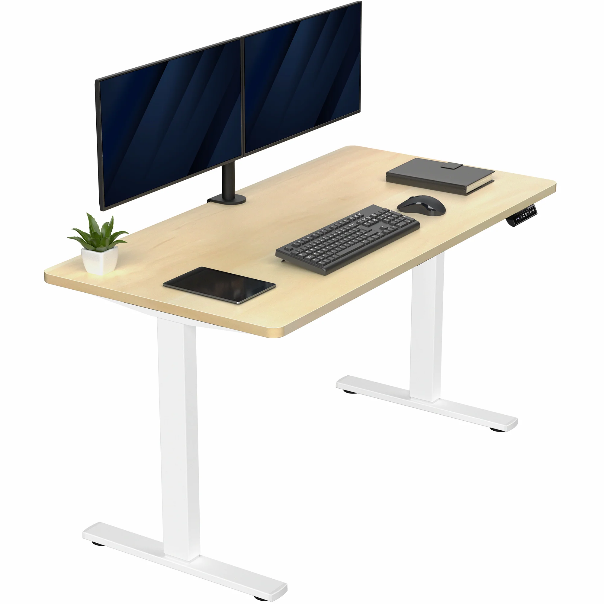 1B Solid Top Series - Single Motor Electric Desk with Push Button Memory Controller - Image 104