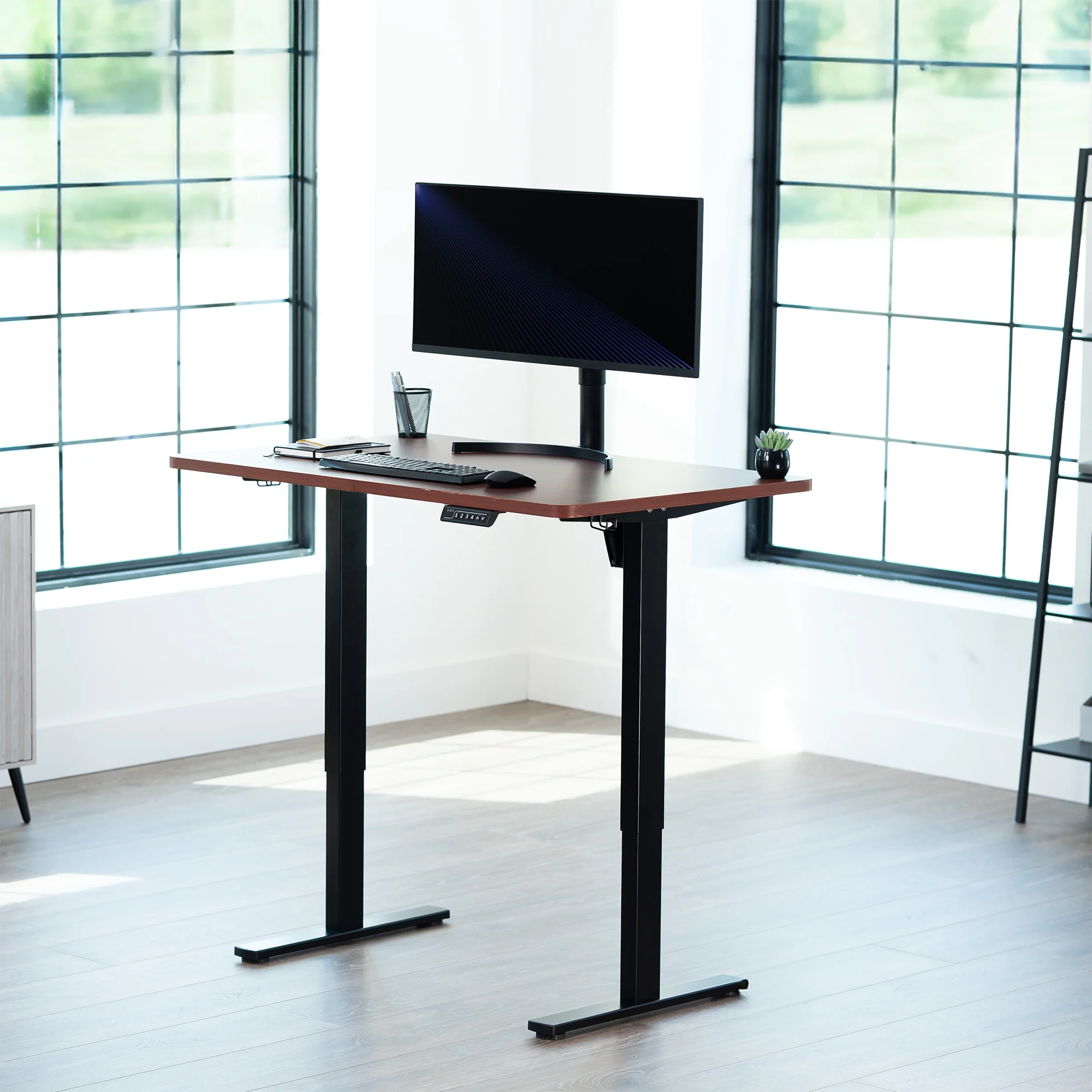 1B Solid Top Series - Single Motor Electric Desk with Push Button Memory Controller - Image 125