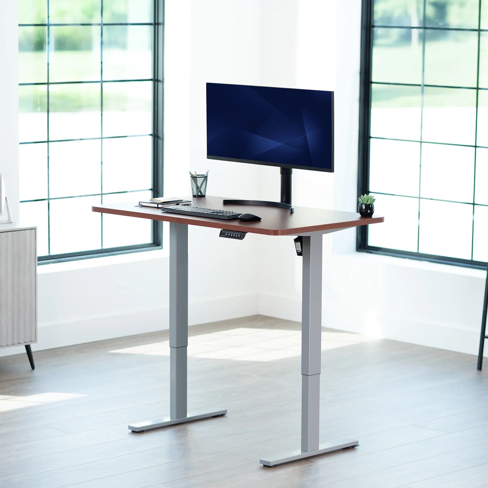 1B Solid Top Series - Single Motor Electric Desk with Push Button Memory Controller - Image 139