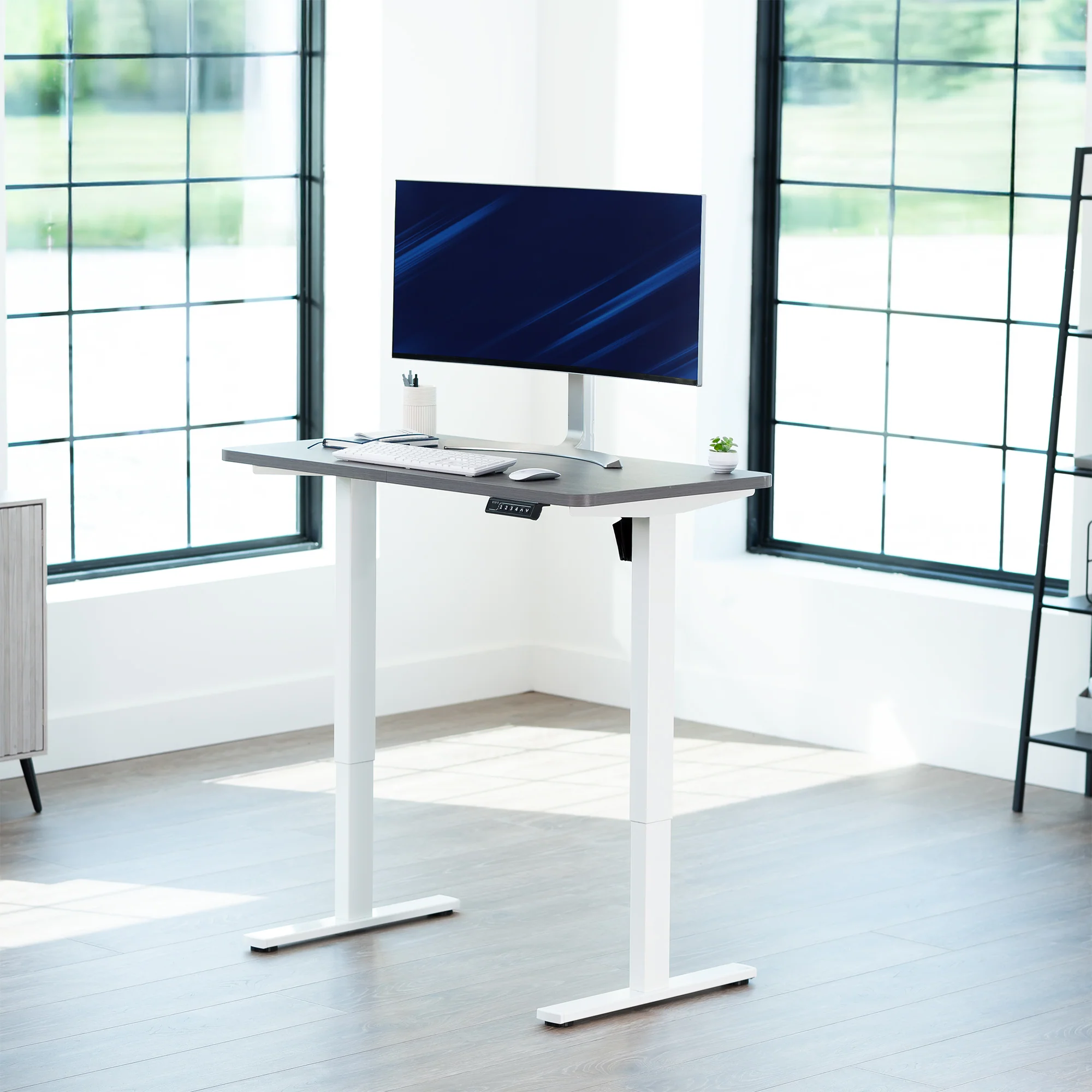 1B Solid Top Series - Single Motor Electric Desk with Push Button Memory Controller - Image 195