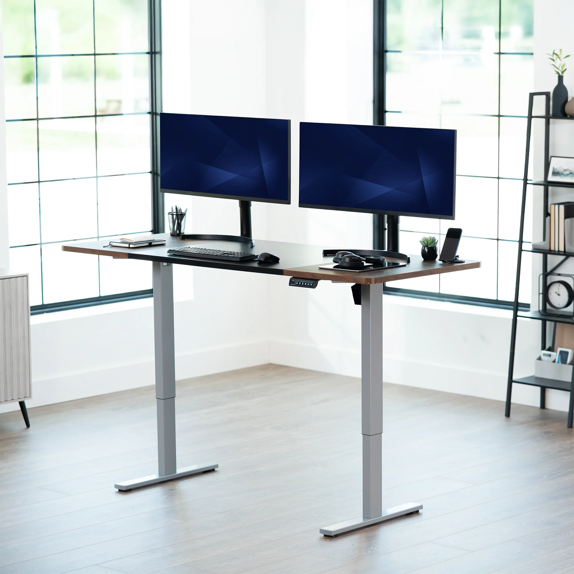 1B Split Top Series - Single Motor Electric Desk with Push Button Memory Controller - Image 100