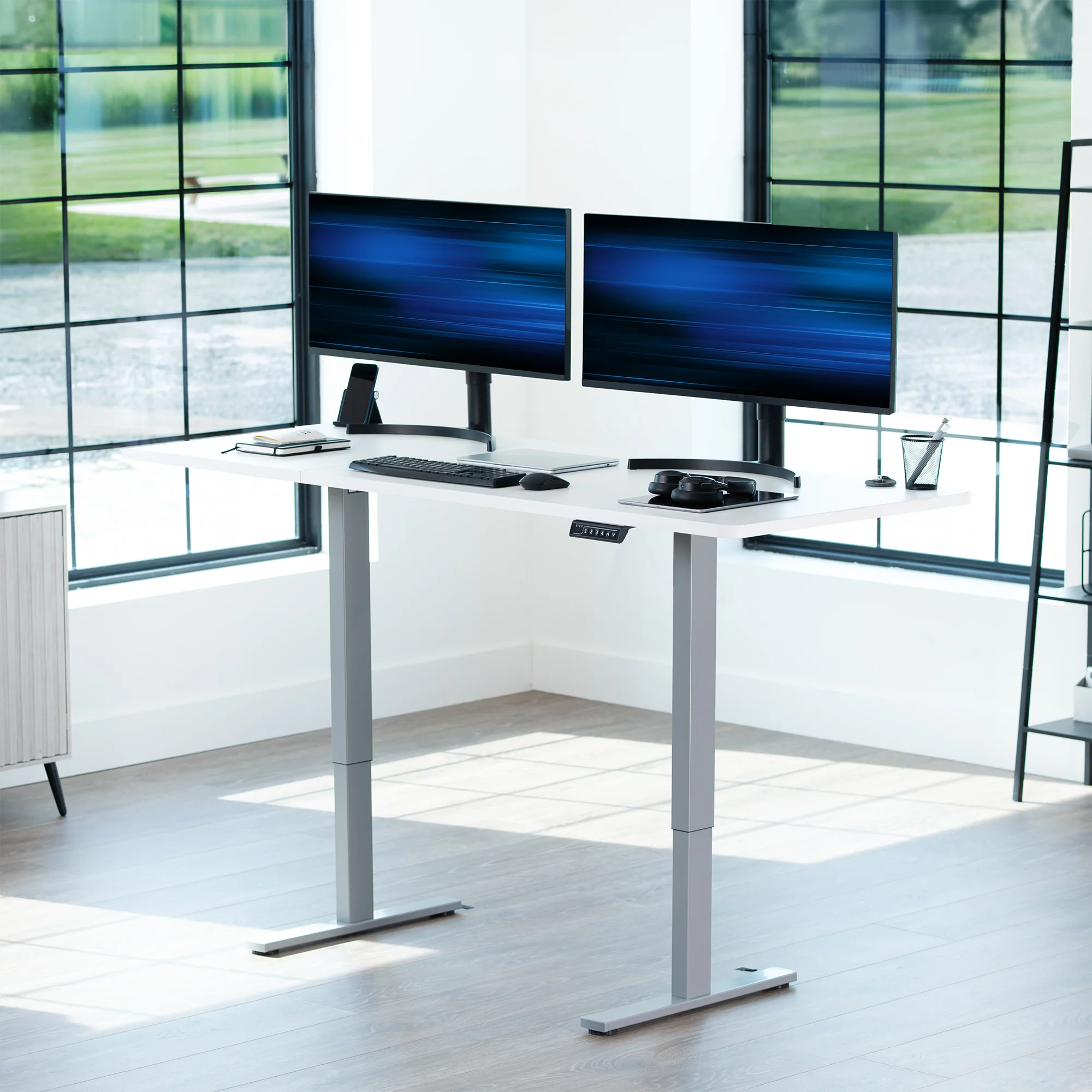 1B Split Top Series - Single Motor Electric Desk with Push Button Memory Controller - Image 112