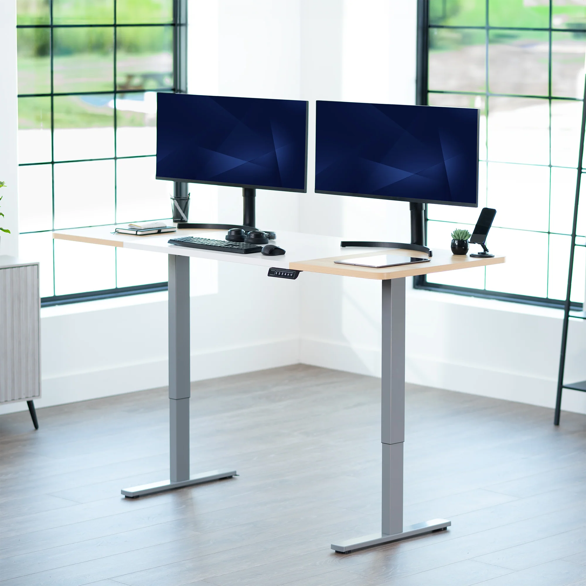 1B Split Top Series - Single Motor Electric Desk with Push Button Memory Controller - Image 114