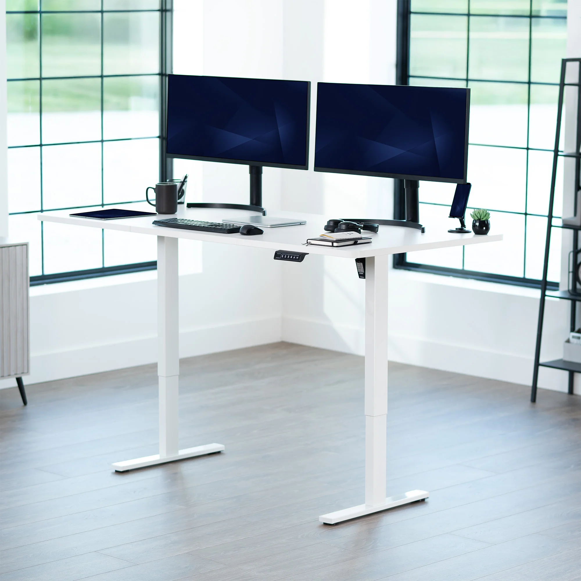 1B Split Top Series - Single Motor Electric Desk with Push Button Memory Controller - Image 132