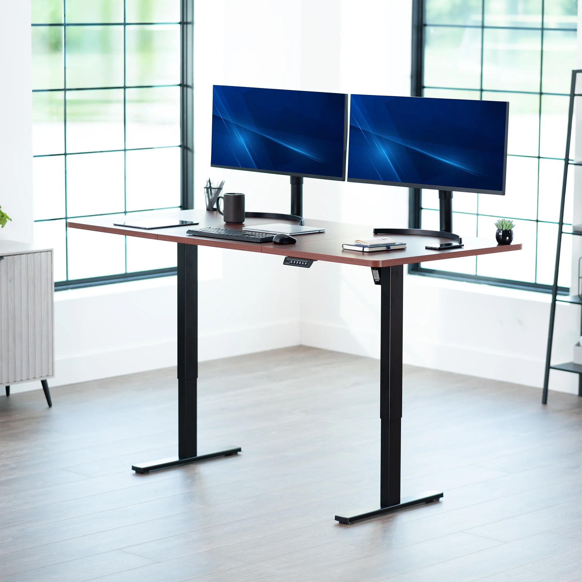1B Split Top Series - Single Motor Electric Desk with Push Button Memory Controller - Image 150
