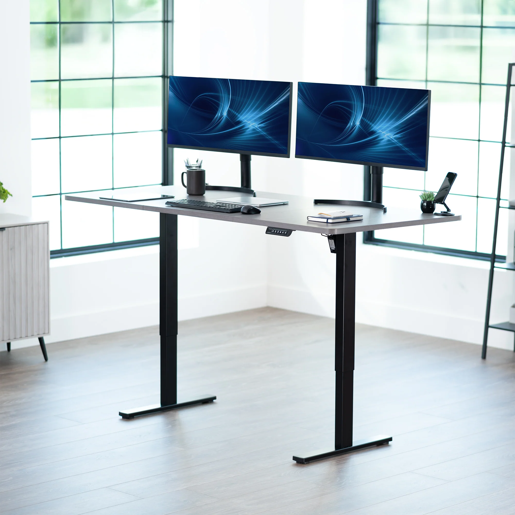 1B Split Top Series - Single Motor Electric Desk with Push Button Memory Controller - Image 152