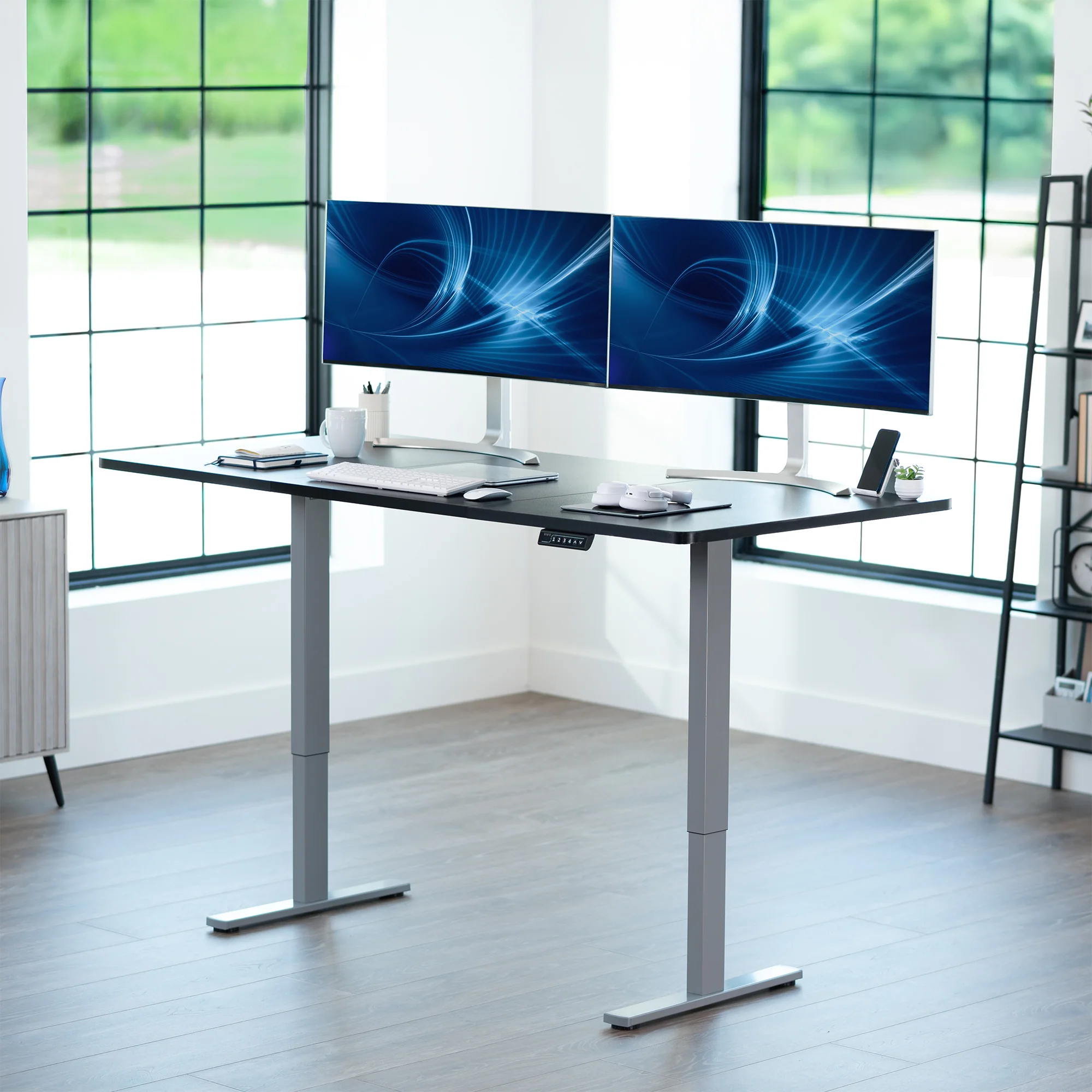 1B Split Top Series - Single Motor Electric Desk with Push Button Memory Controller - Image 160